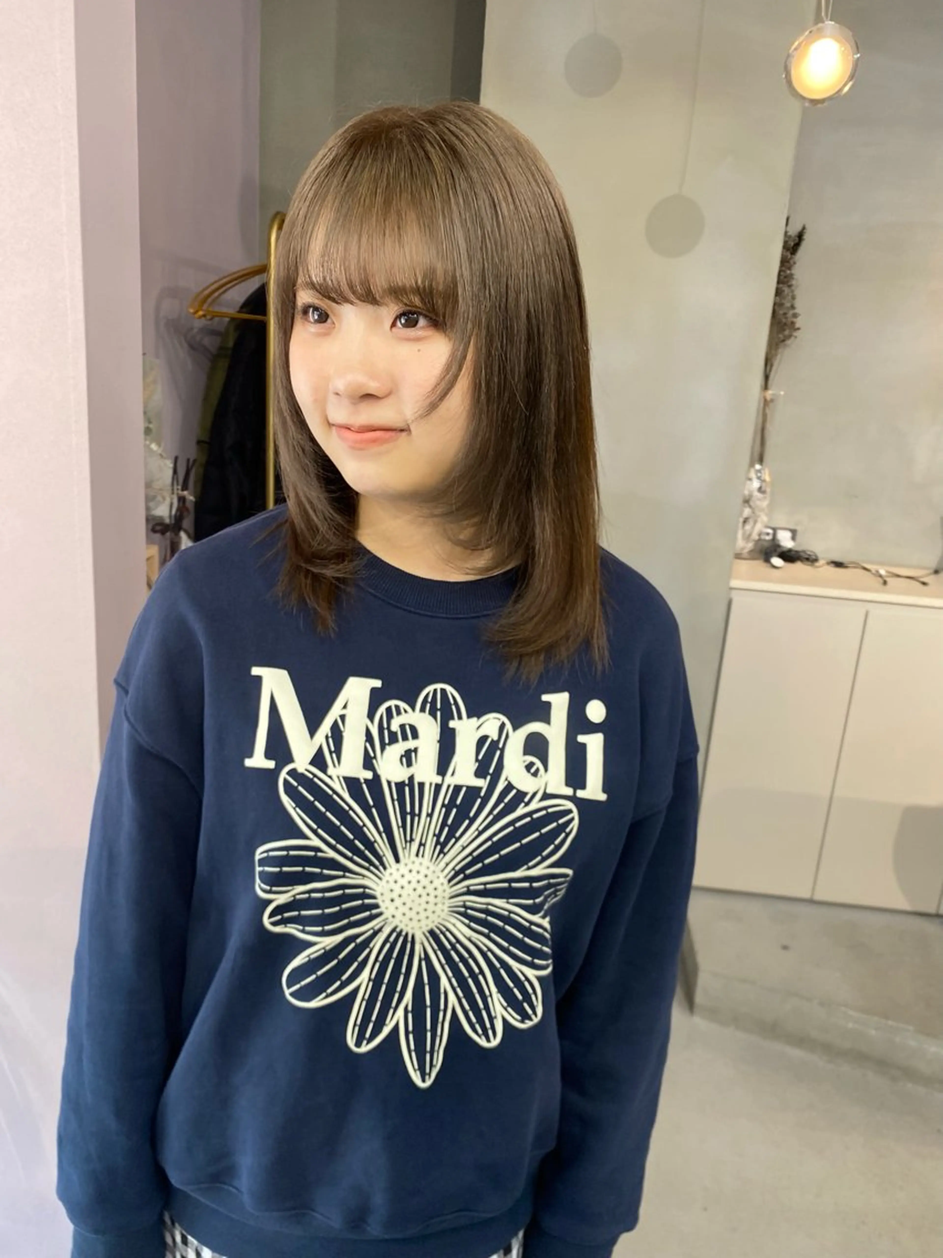 ミディアム カラー ヘアカラー トリートメント 前橋 姫奈のヘアスタイル
