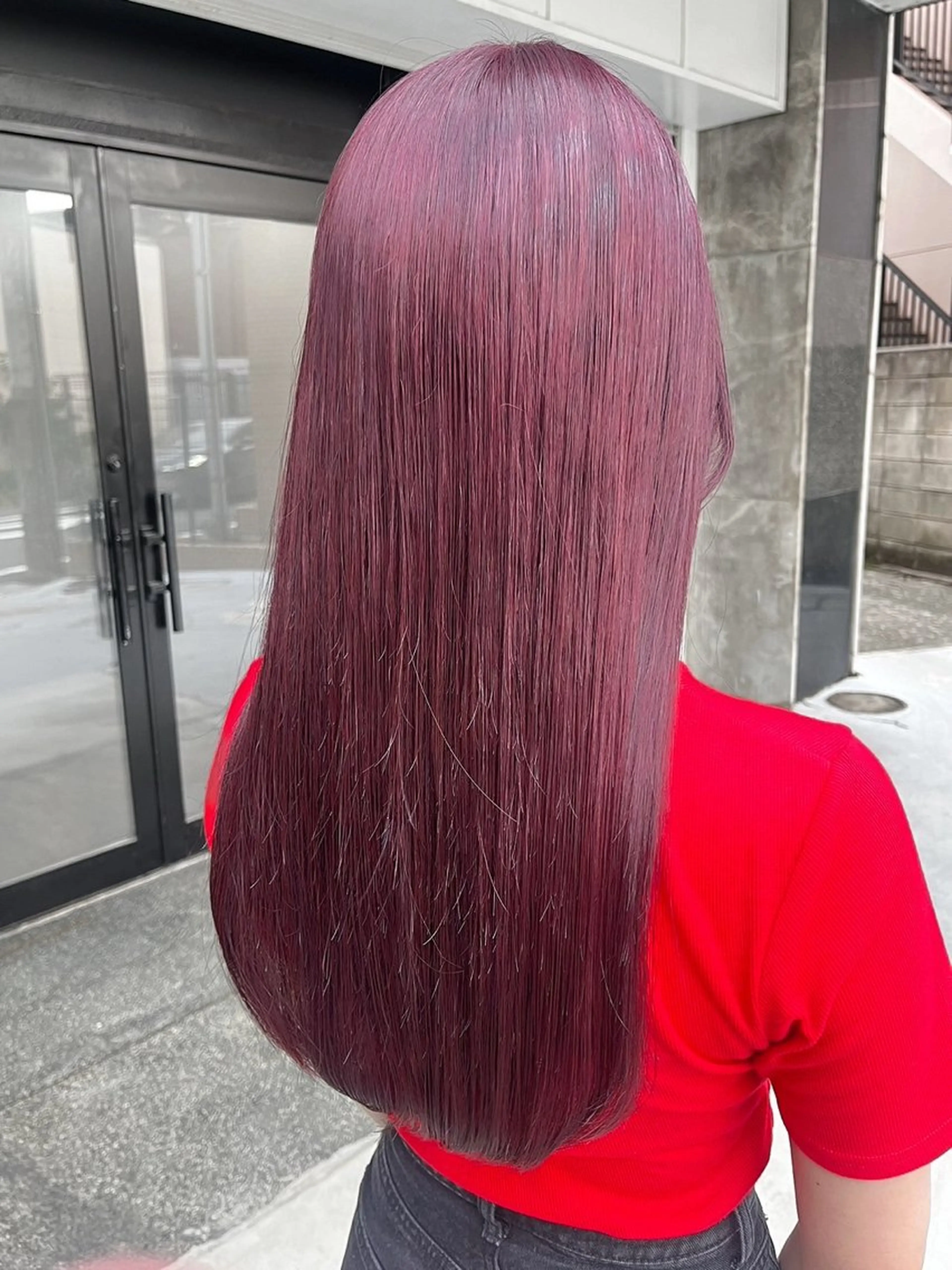 ロング カット ヘアカラー トリートメント ハイトーン/韓国風/ 艶髪/吉祥寺のヘアスタイル