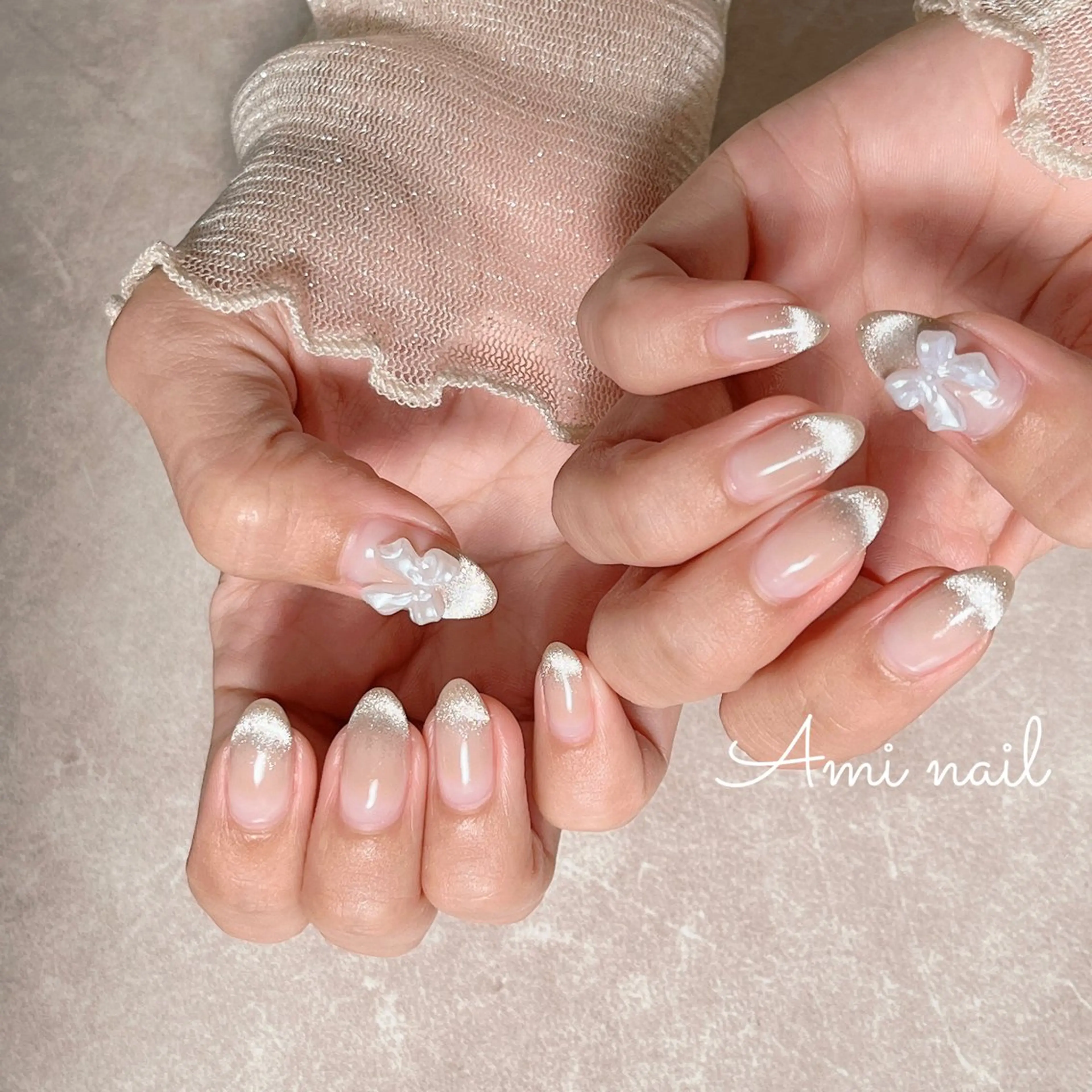 ネイル リボン Manami Kのネイルデザイン