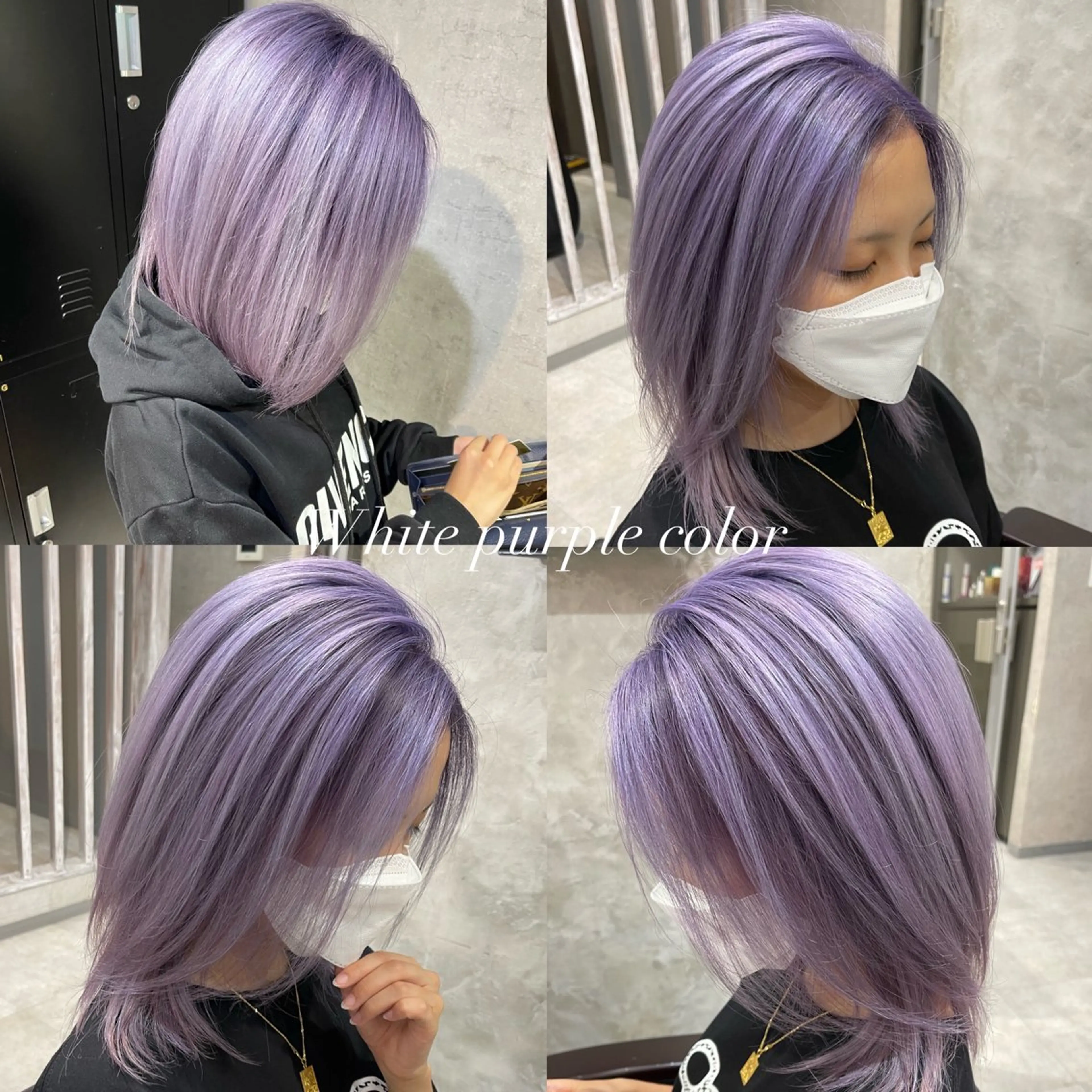 ミディアム カラー ブリーチ ダブルカラー ヘアカラー 松井那津子 /ハイライトブリーチのヘアスタイル