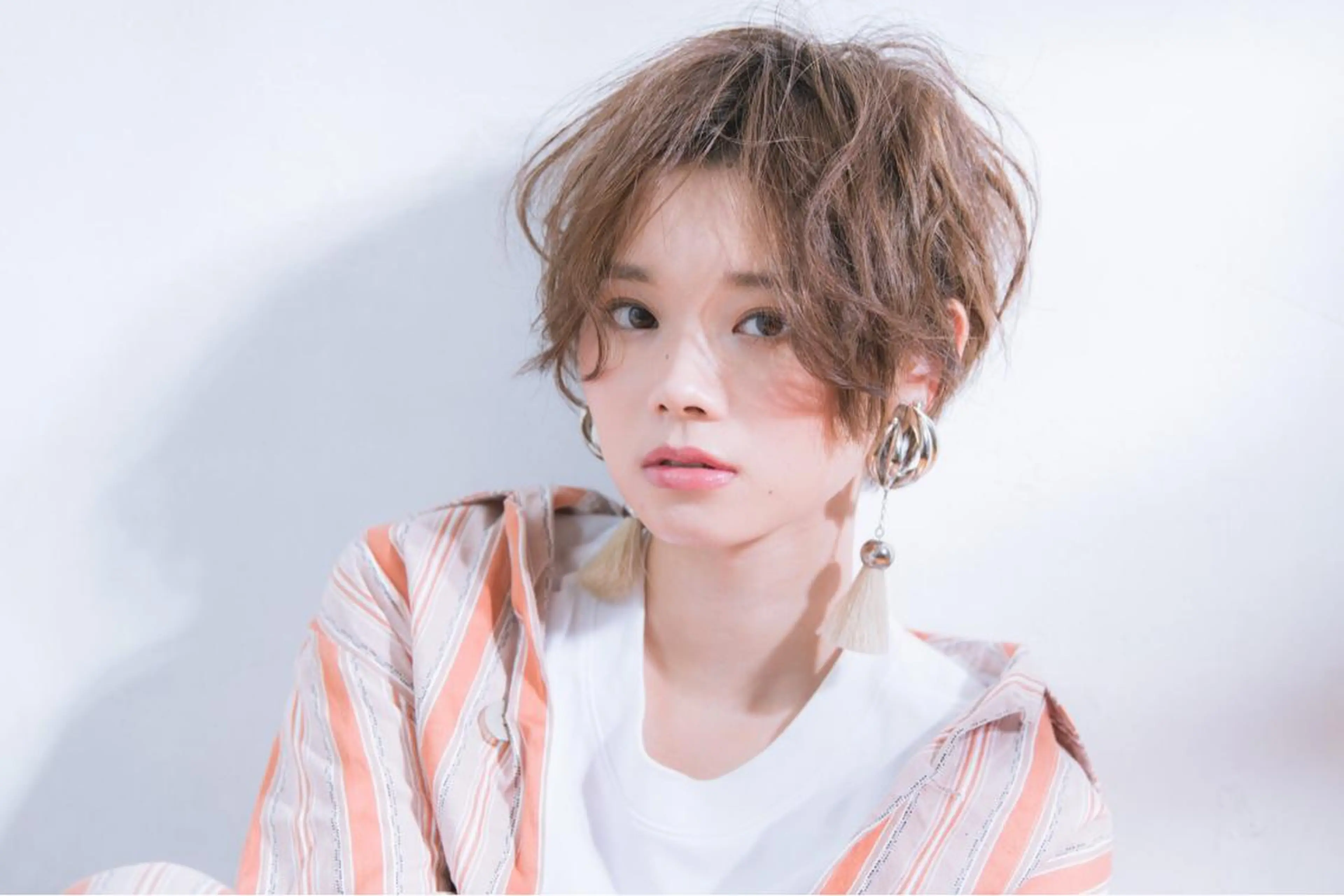 ショート カラー パーマ ヘアアレンジ 【白髪ぼかし 専門GBG】自由が丘のヘアスタイル