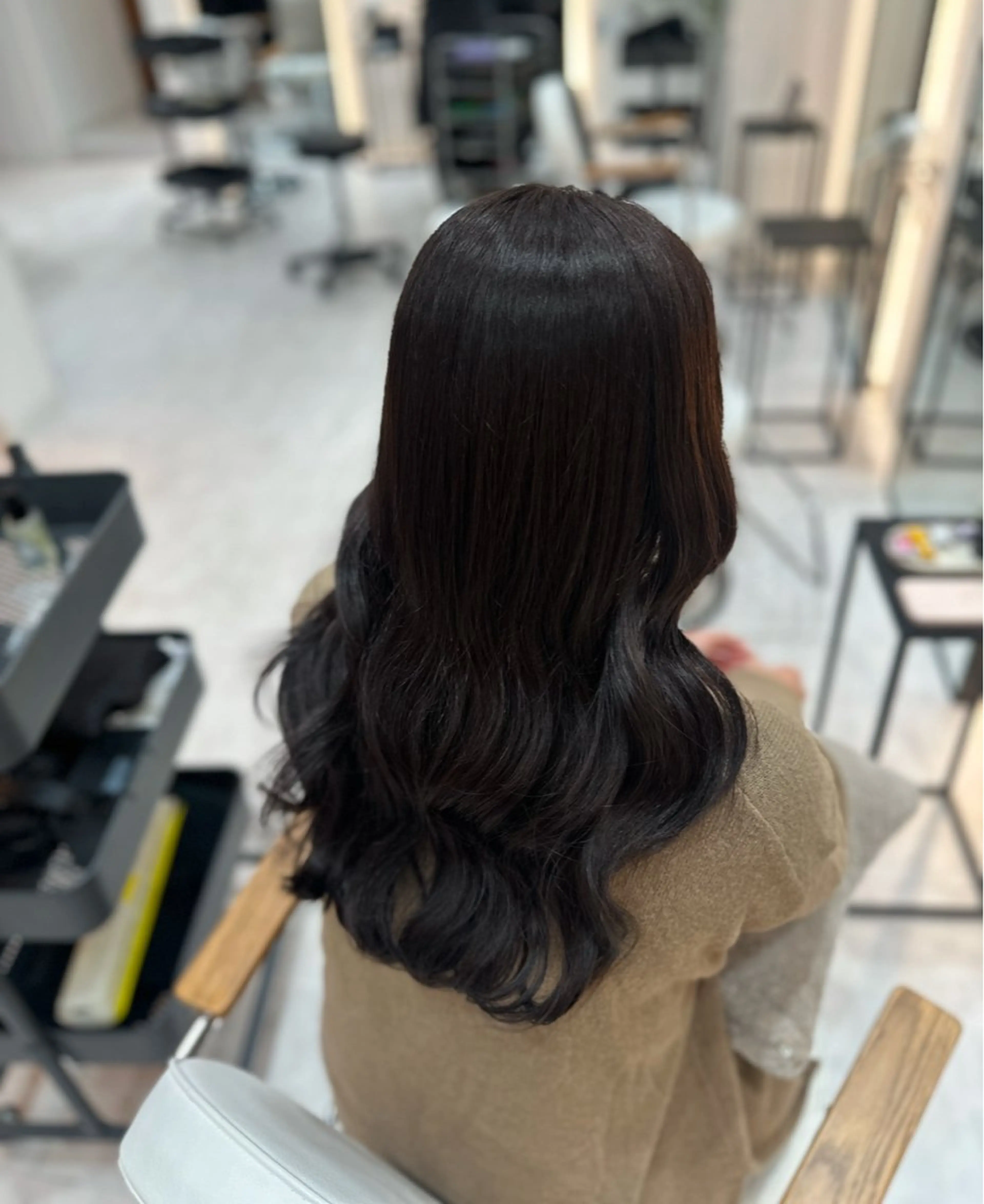 カラー 韓国ヘア/艶髪ロング グレージュ/kanaのヘアスタイル