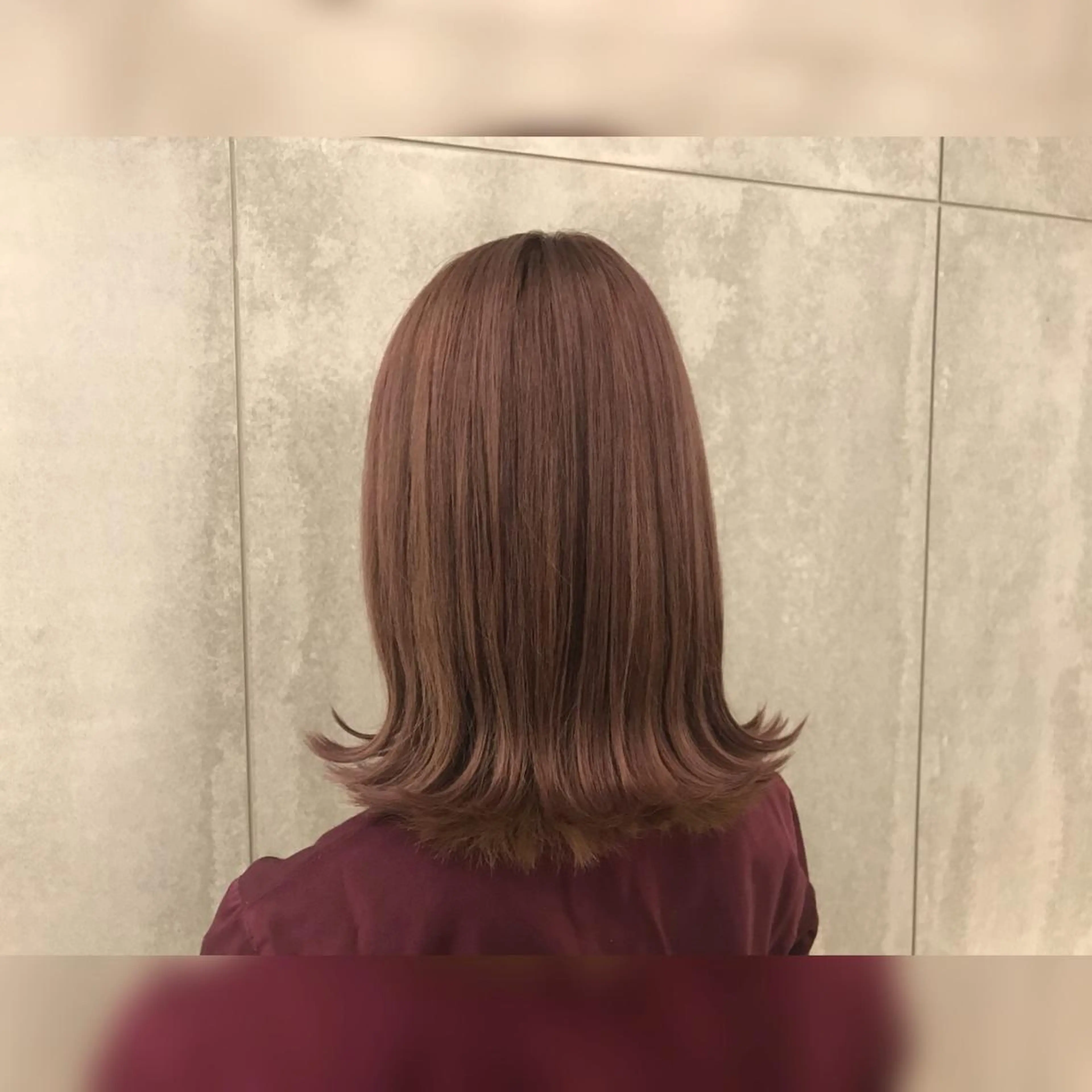 ミディアム カラー ベージュカラー ピンクカラー ショート/脱白髪染め ☆宇﨑悠実のヘアスタイル