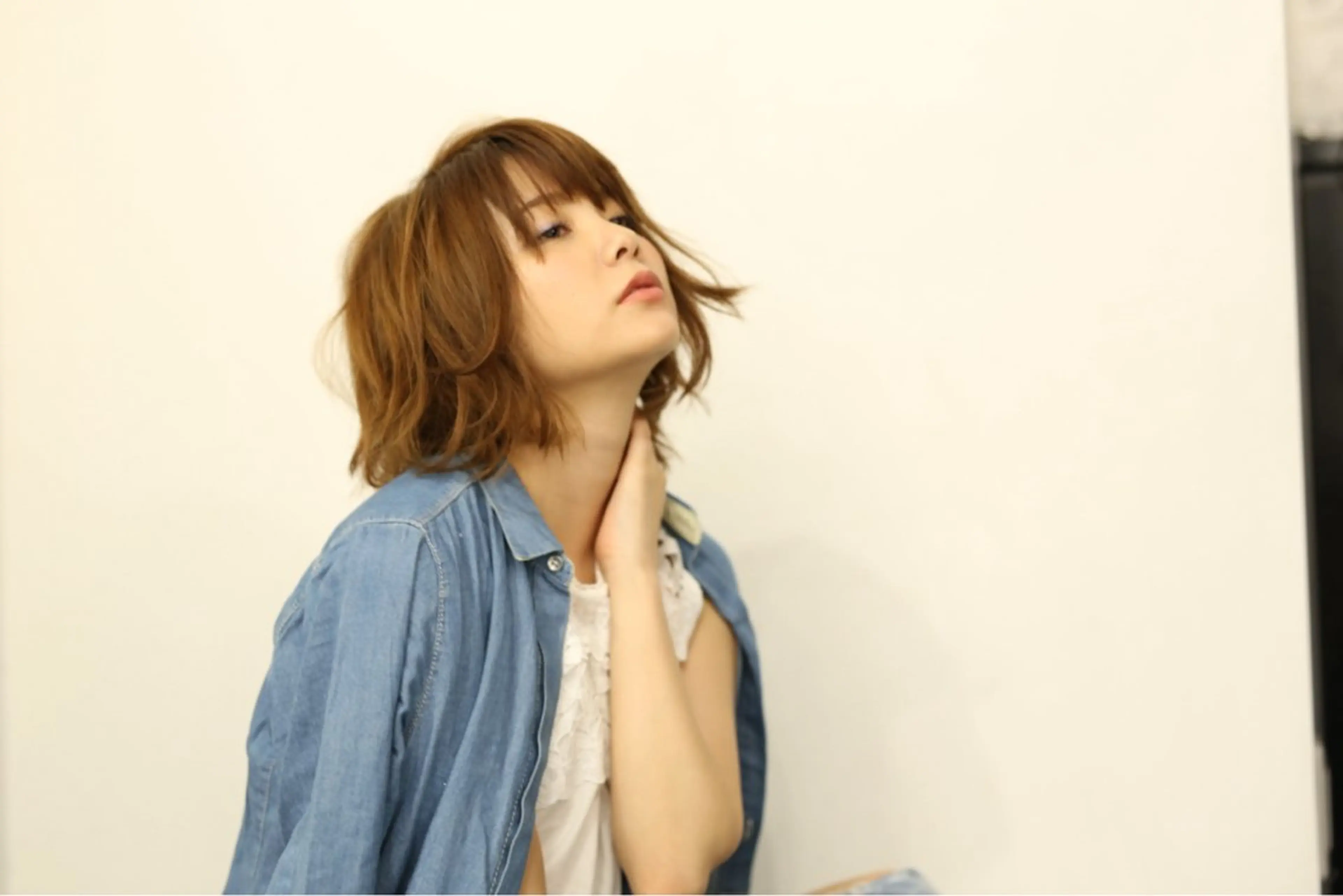 ミディアム ハイライト 髪質改善 小顔カット Endearing 銀座/レイヤーカットのヘアスタイル