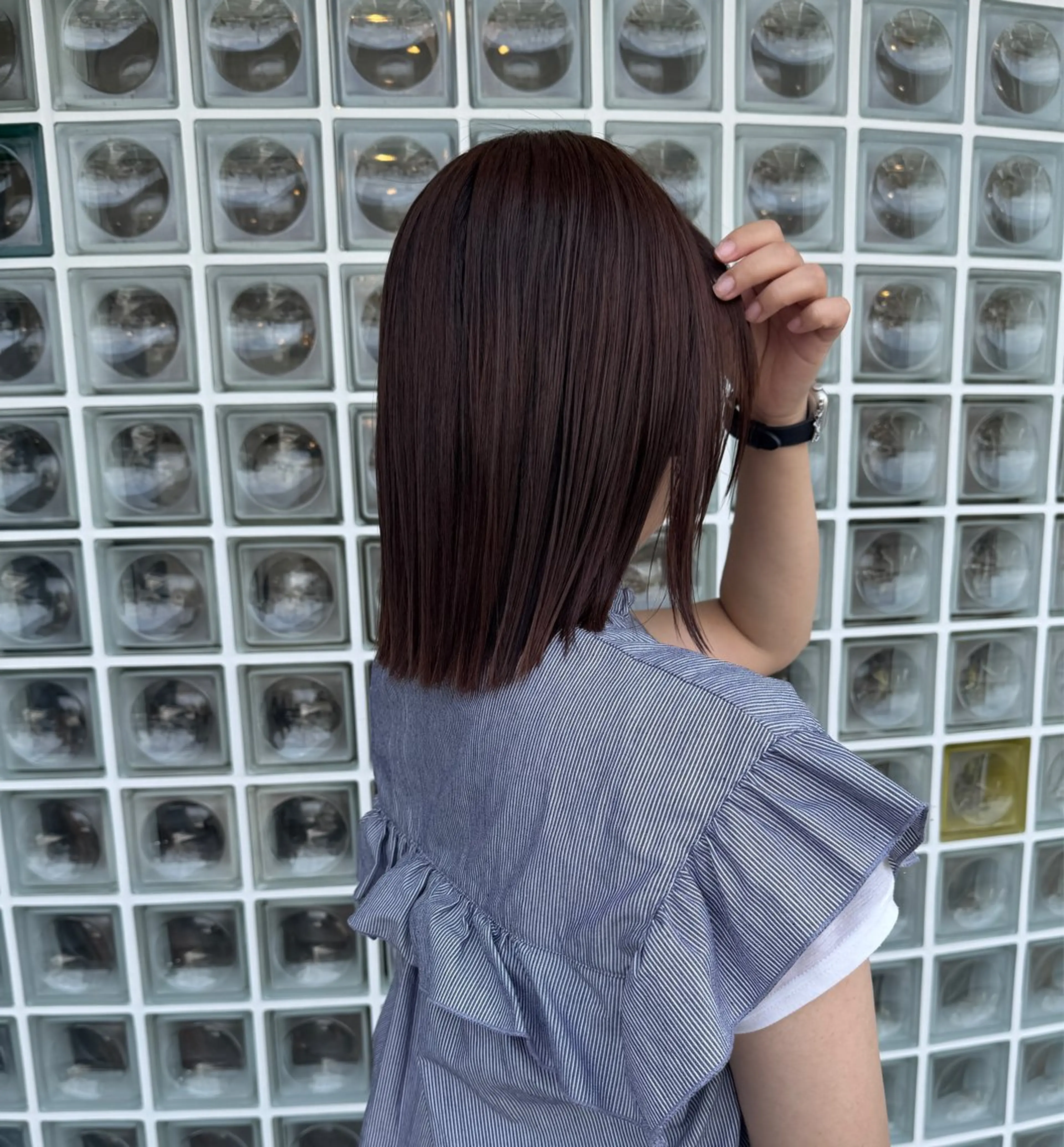 ショート カラー ブラウンカラー 透明感カラー ピンクカラー 仲野 亜由美のヘアスタイル