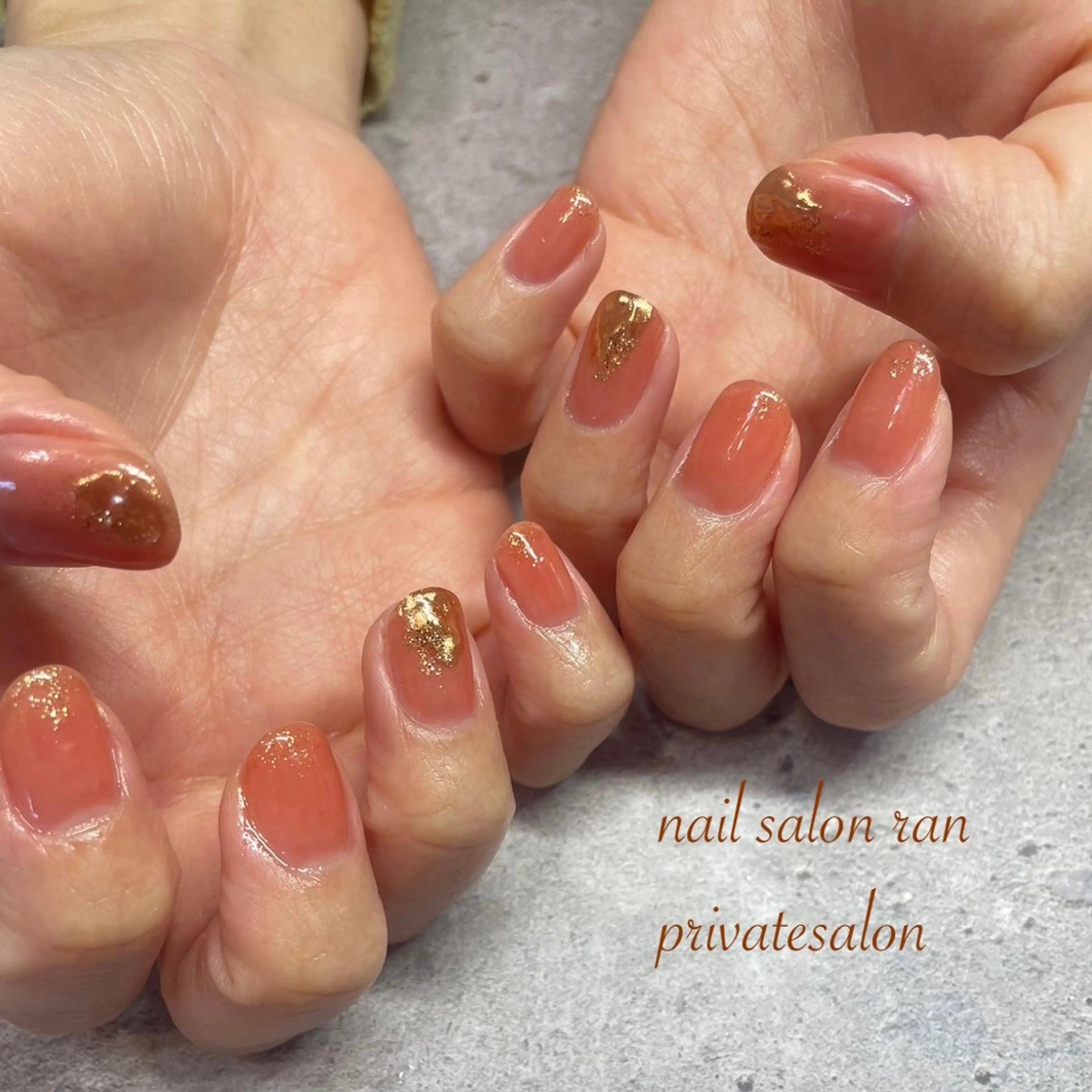 ネイル ミラーネイル ピンク ハンドネイル ハンドケア nailsalon ranのネイルデザイン