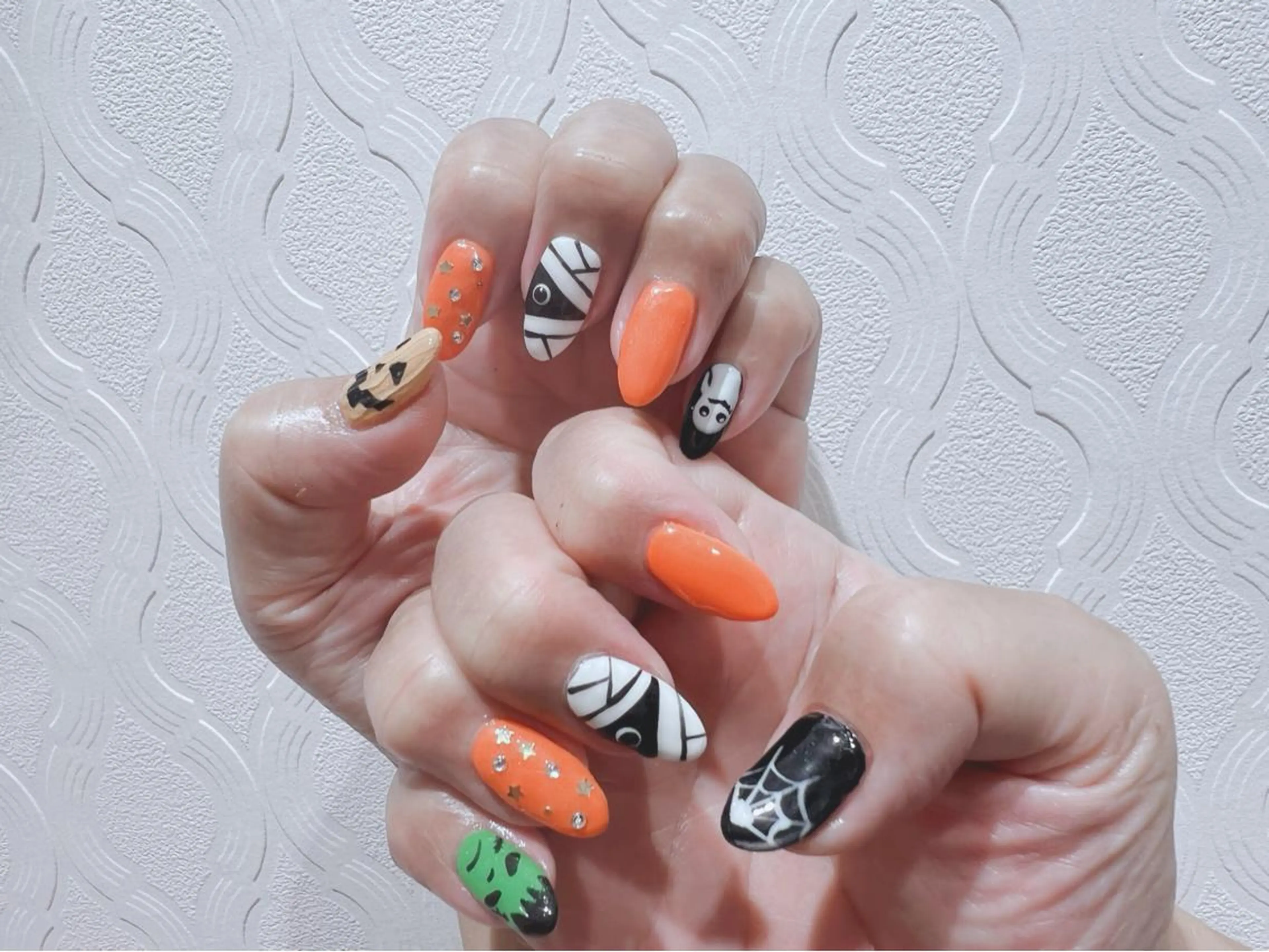 ネイル ハロウィン 4/2ご予約 ◎ 本田 知美ꯁꯧのネイルデザイン