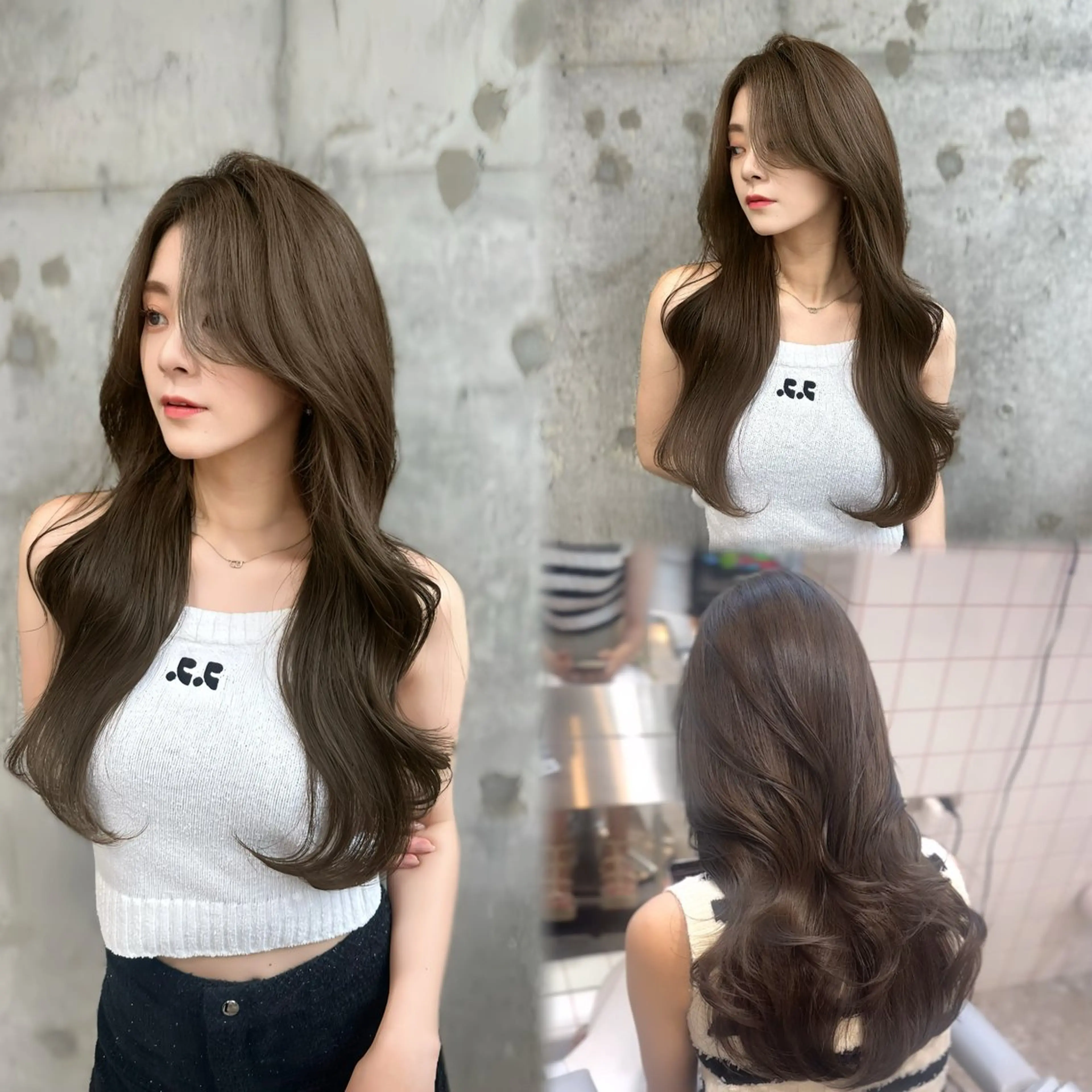 NEWオープン記念☆ 韓国風小顔カット+フルカラー+韓国式超音波TR ¥9000の写真