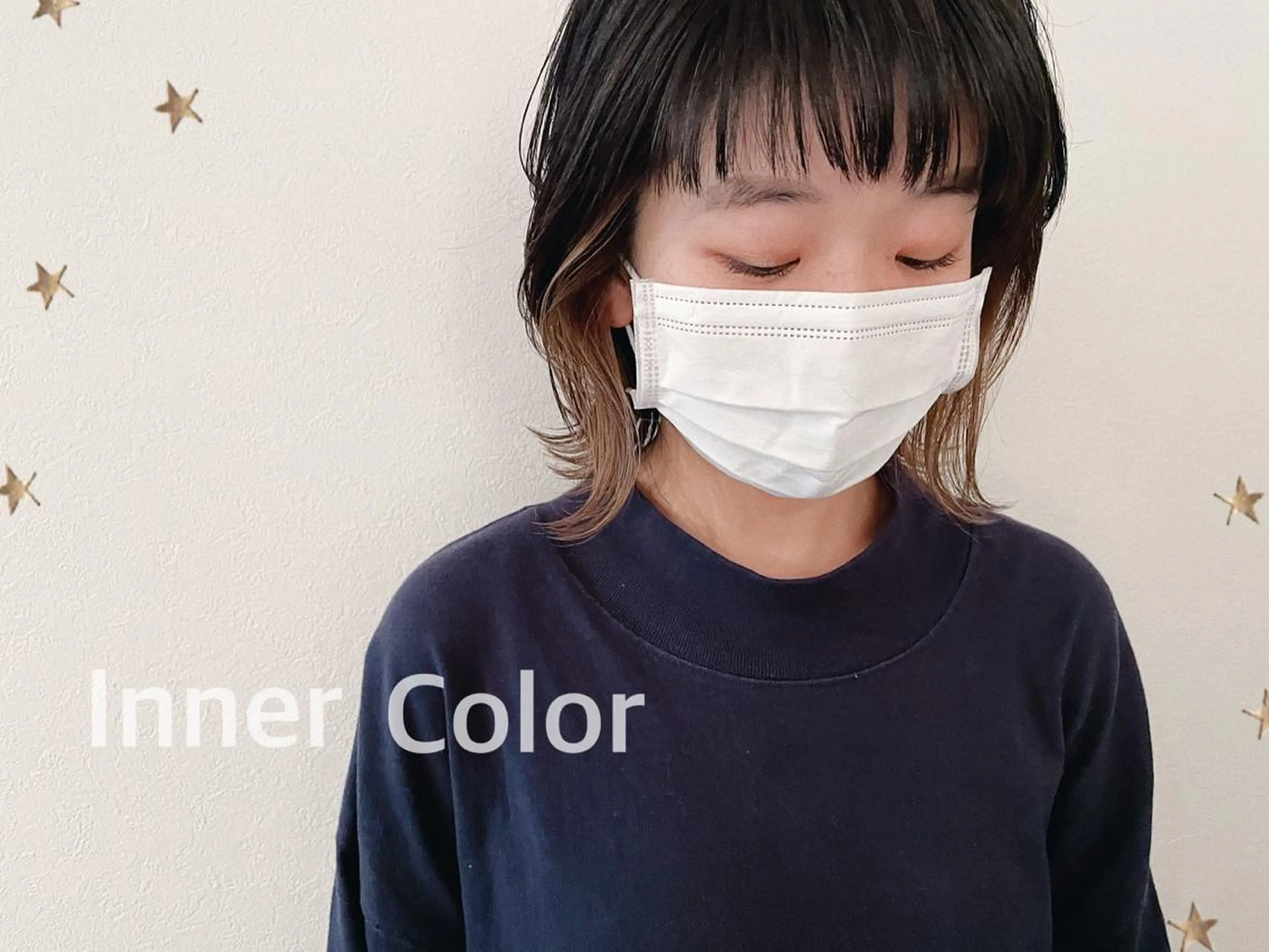 ミディアム カラー カット ヘアカラー 市川 千夏のヘアスタイル