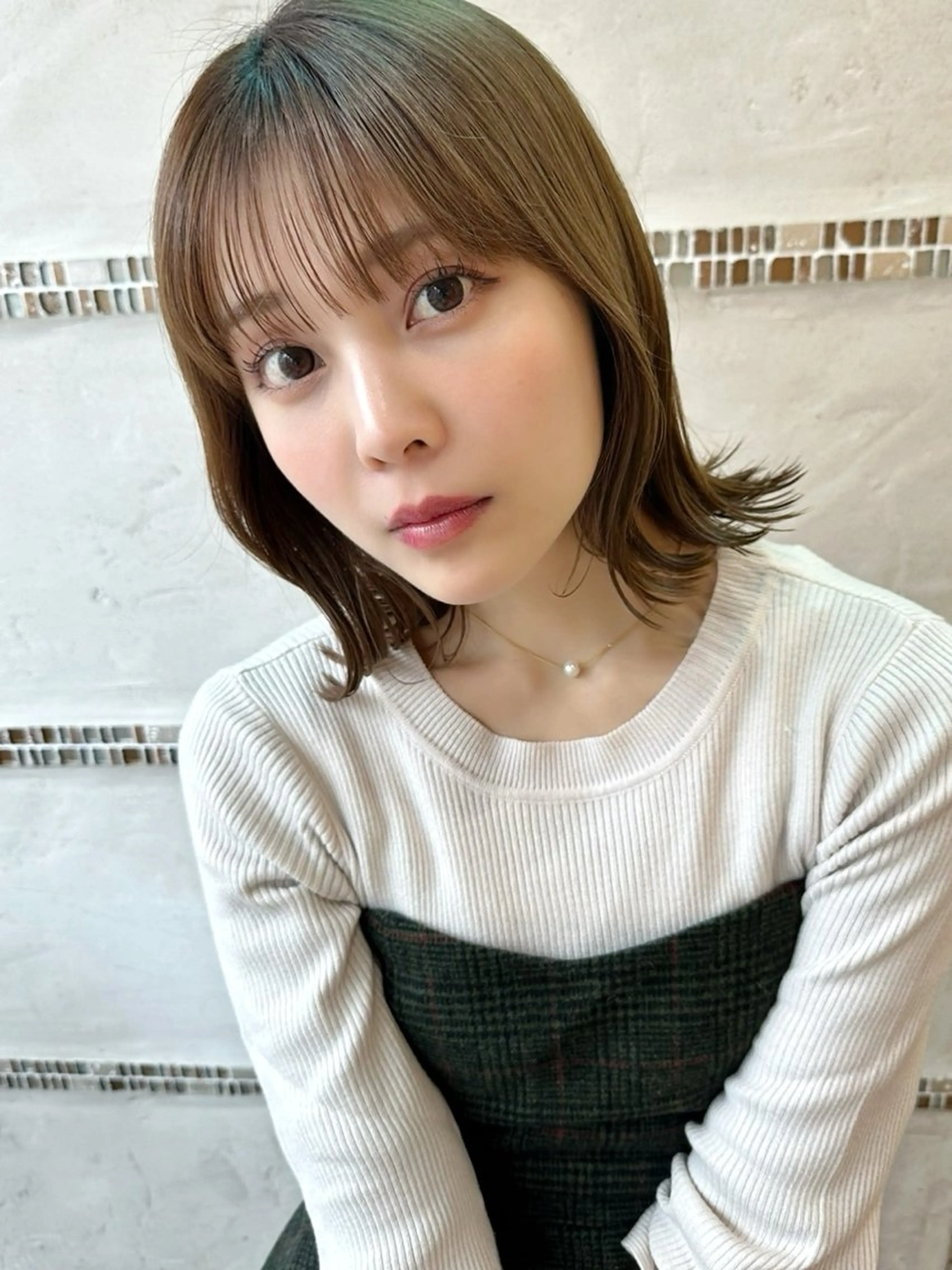 ミディアム 切りっぱなしボブ ボブ 似合わせヘア/ボブ/ ミディアム/Takaのヘアスタイル