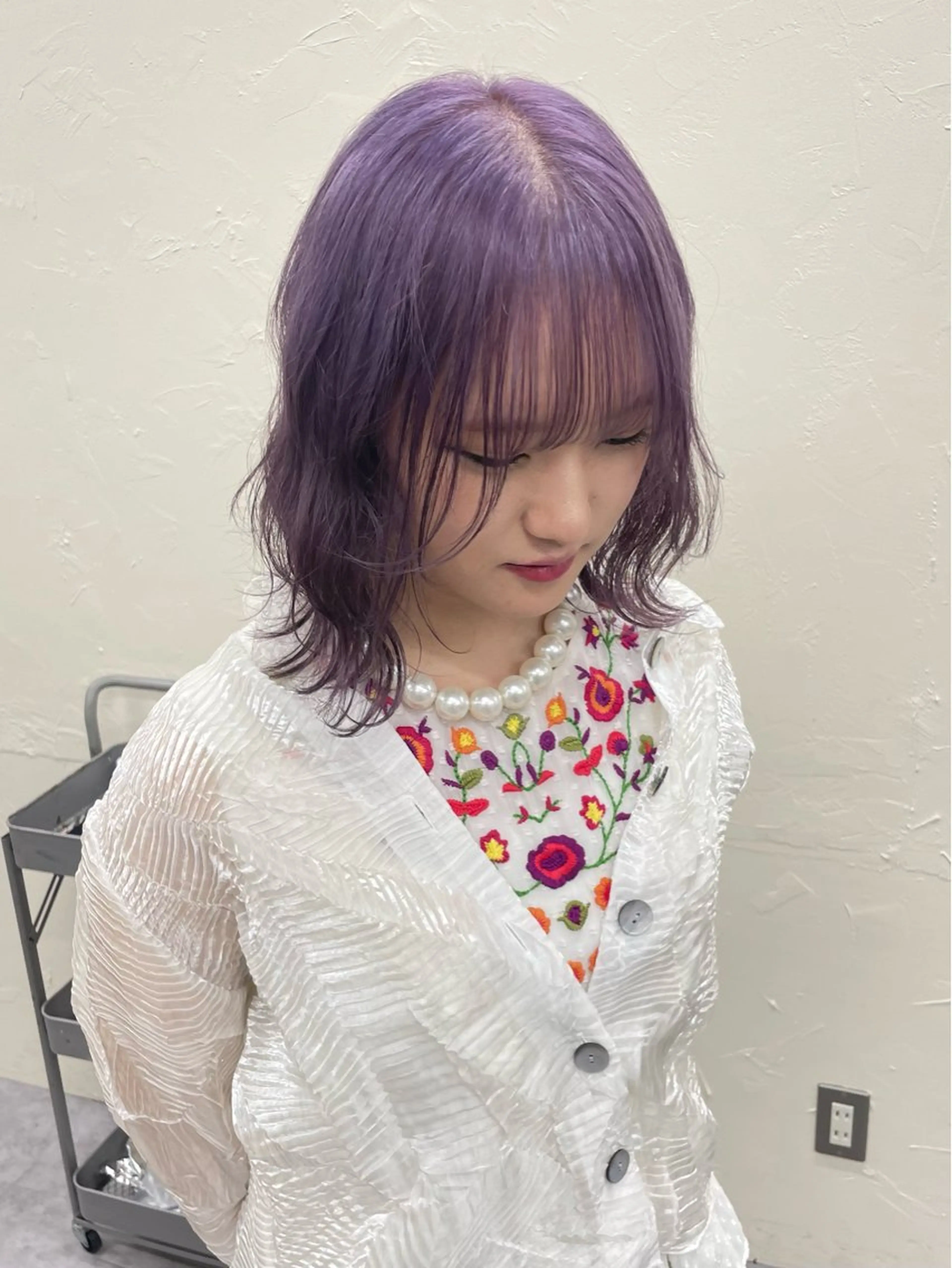カラー レディースパーマ モデル募集RIKOのヘアスタイル