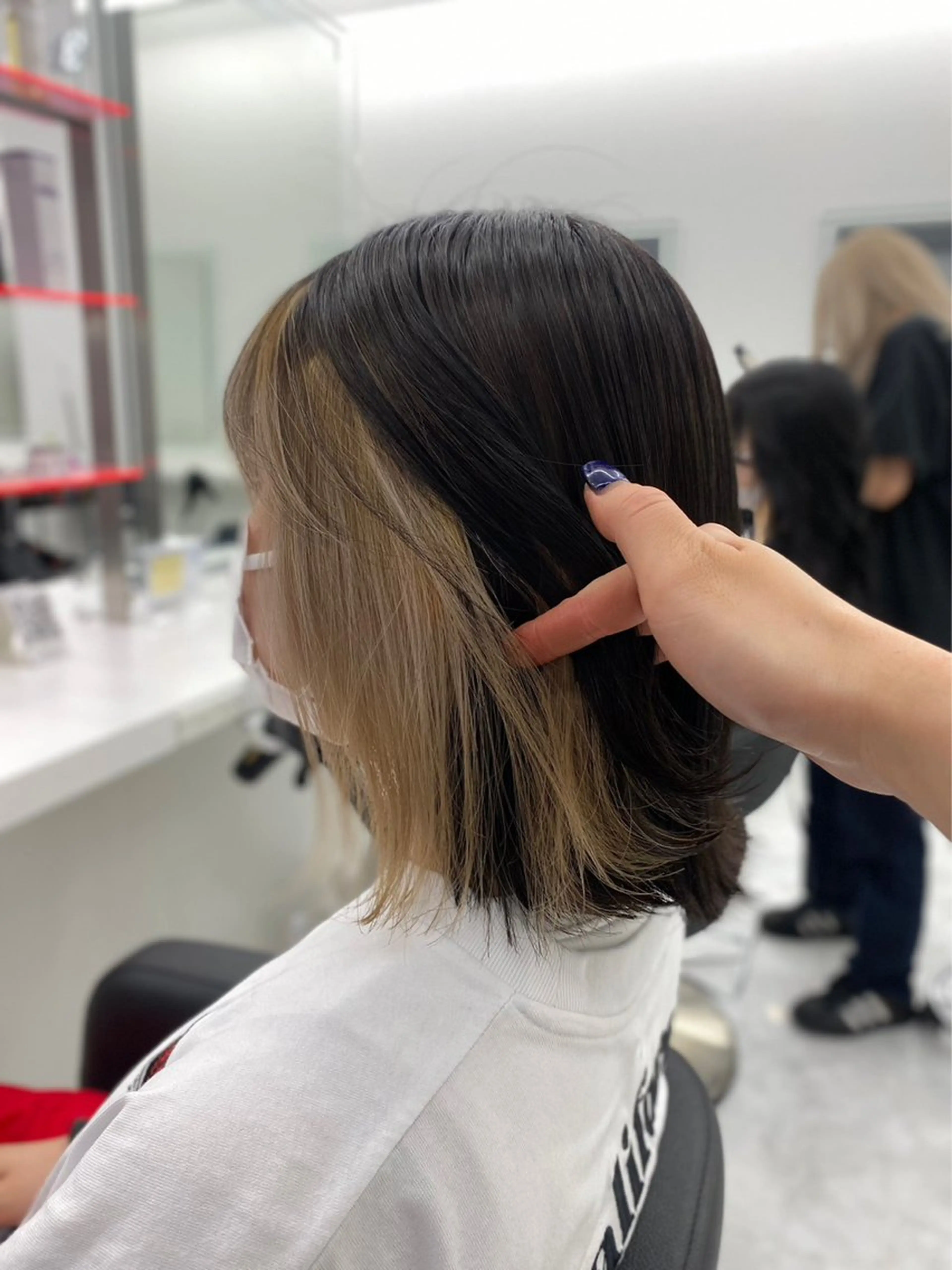 セミロング カラー パーマ ヘアアレンジ メンズ 💖似合わせカラー レイヤー💖ブリーチのヘアスタイル