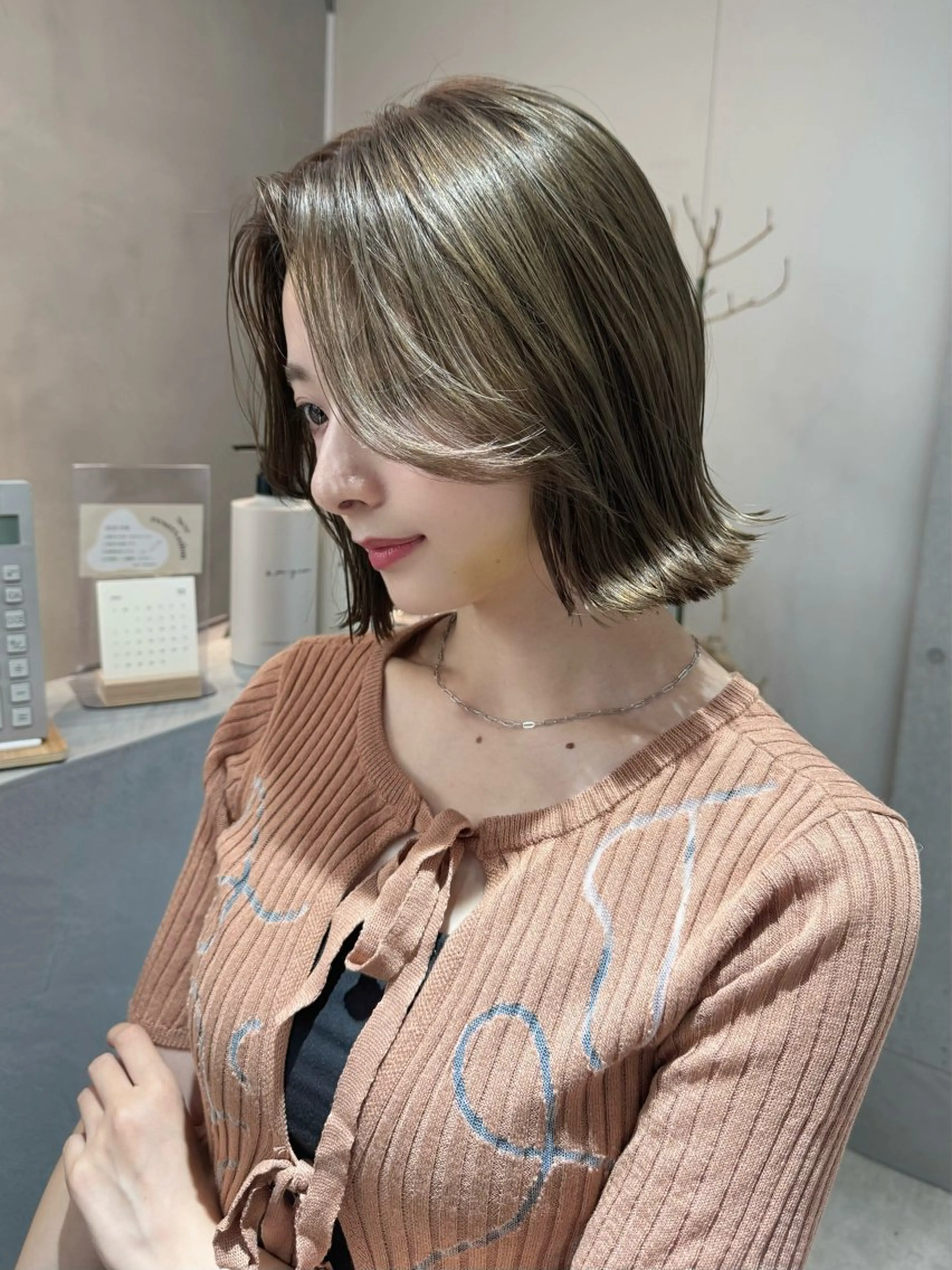 ミディアム ボブ/縮毛矯正 茉青🤍新宿代々木のヘアスタイル