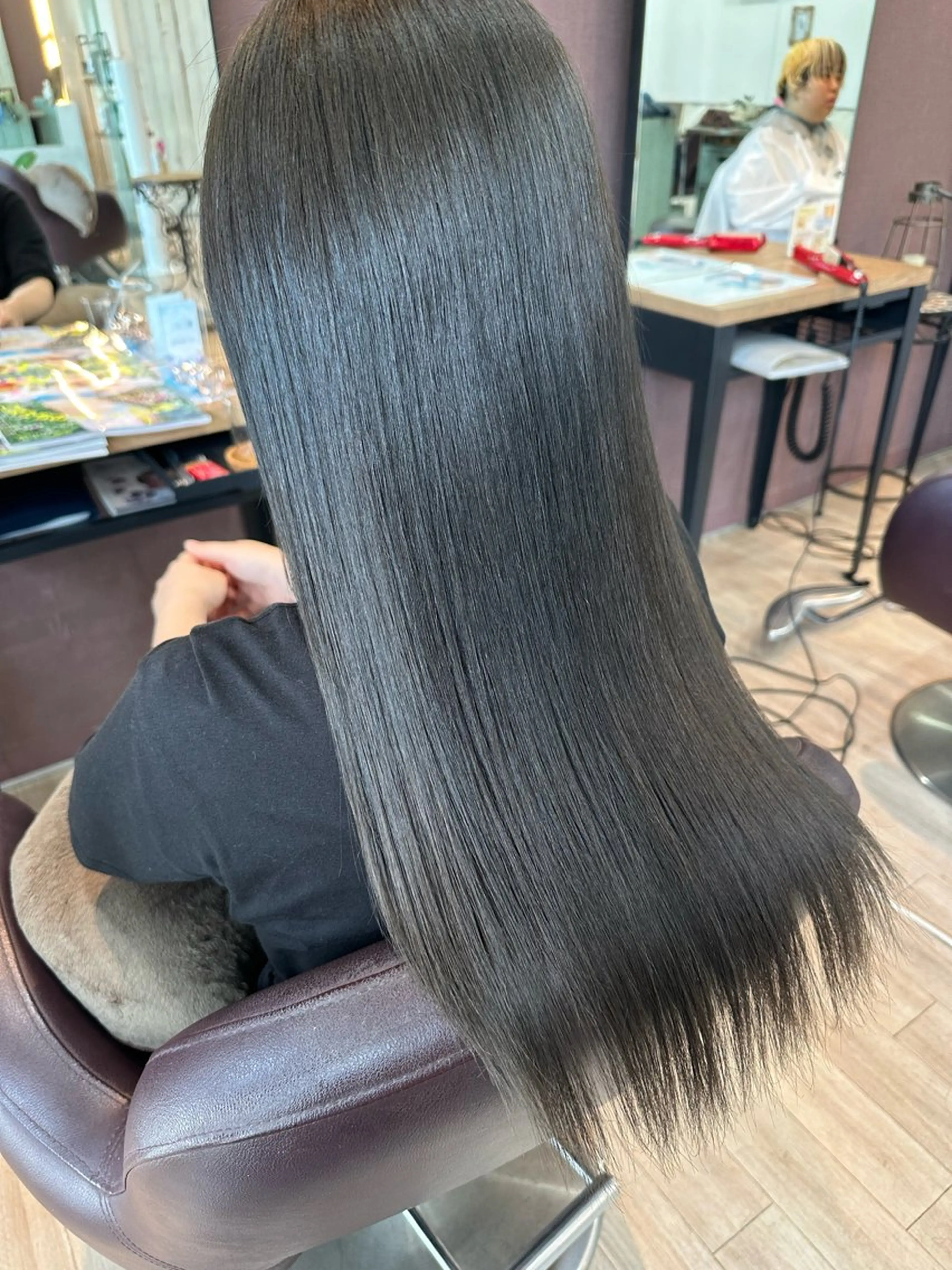 ロング ヘアカラー トリートメント ツヤ髪質改善 💜れいな💜のヘアスタイル