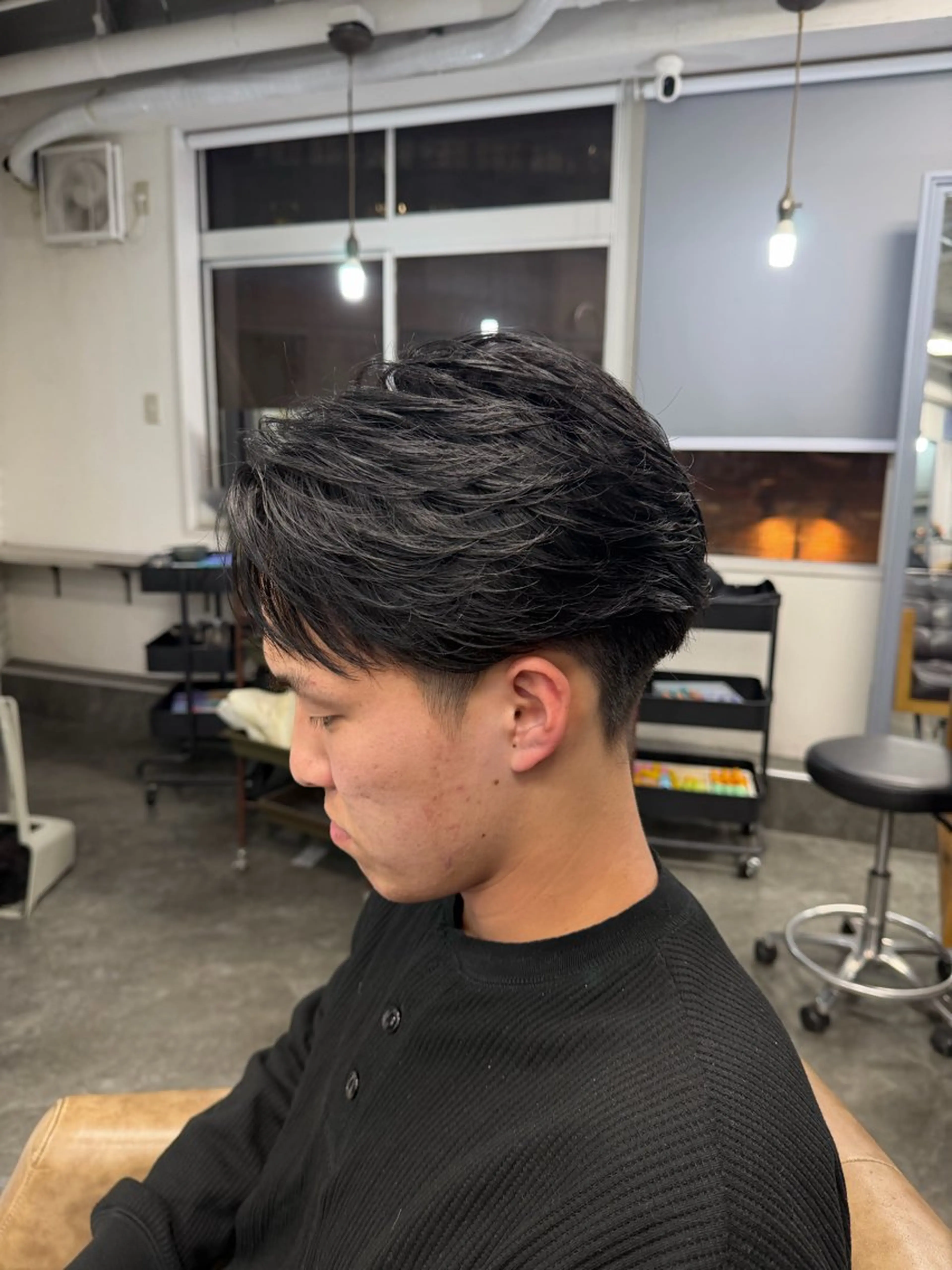 パーマ メンズ 梅田/メンズパーマ /短髪/田中崇奨のヘアスタイル