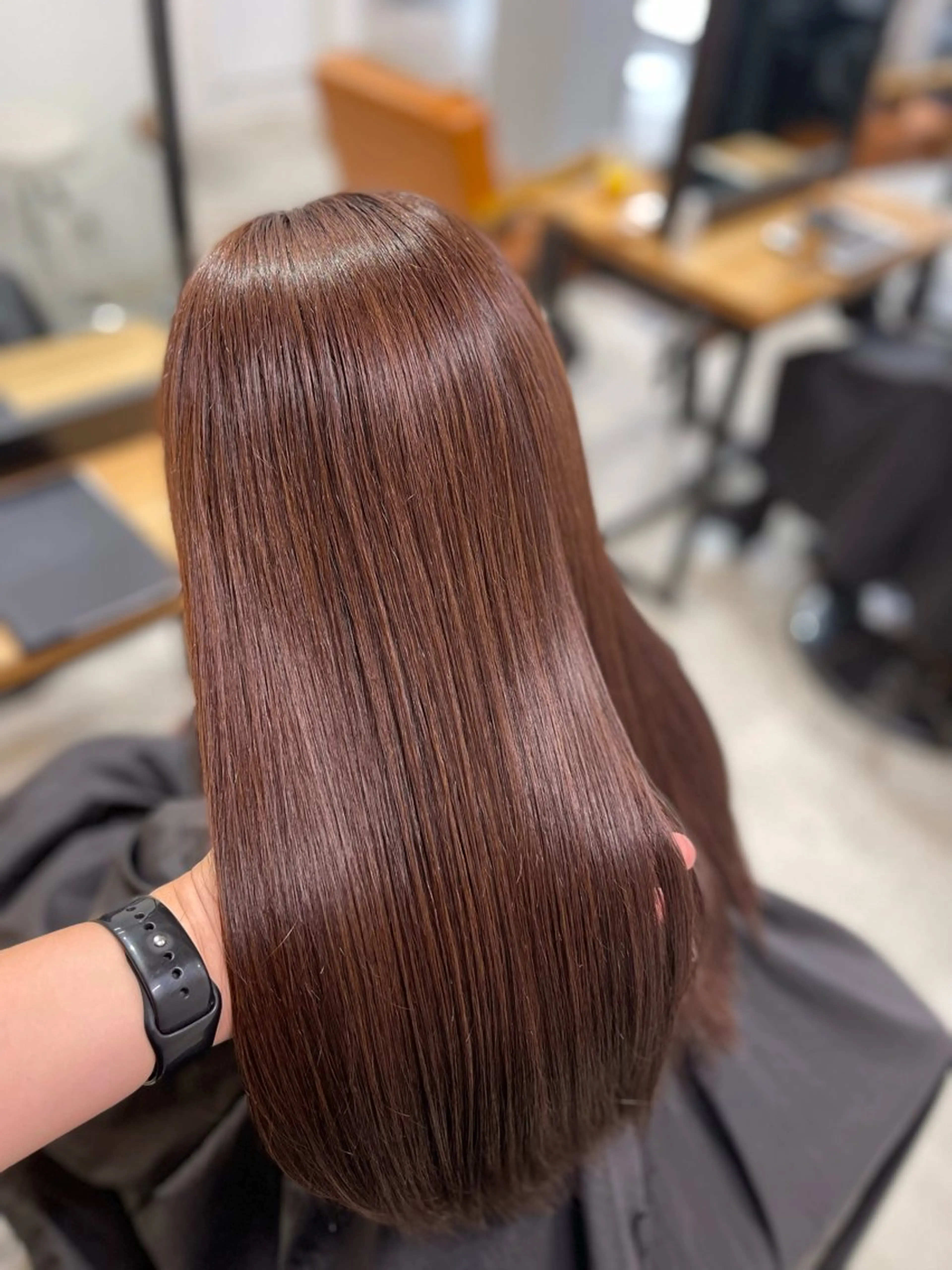 セミロング カラー 髪質改善/堀江 ケアカラーtoshiのヘアスタイル