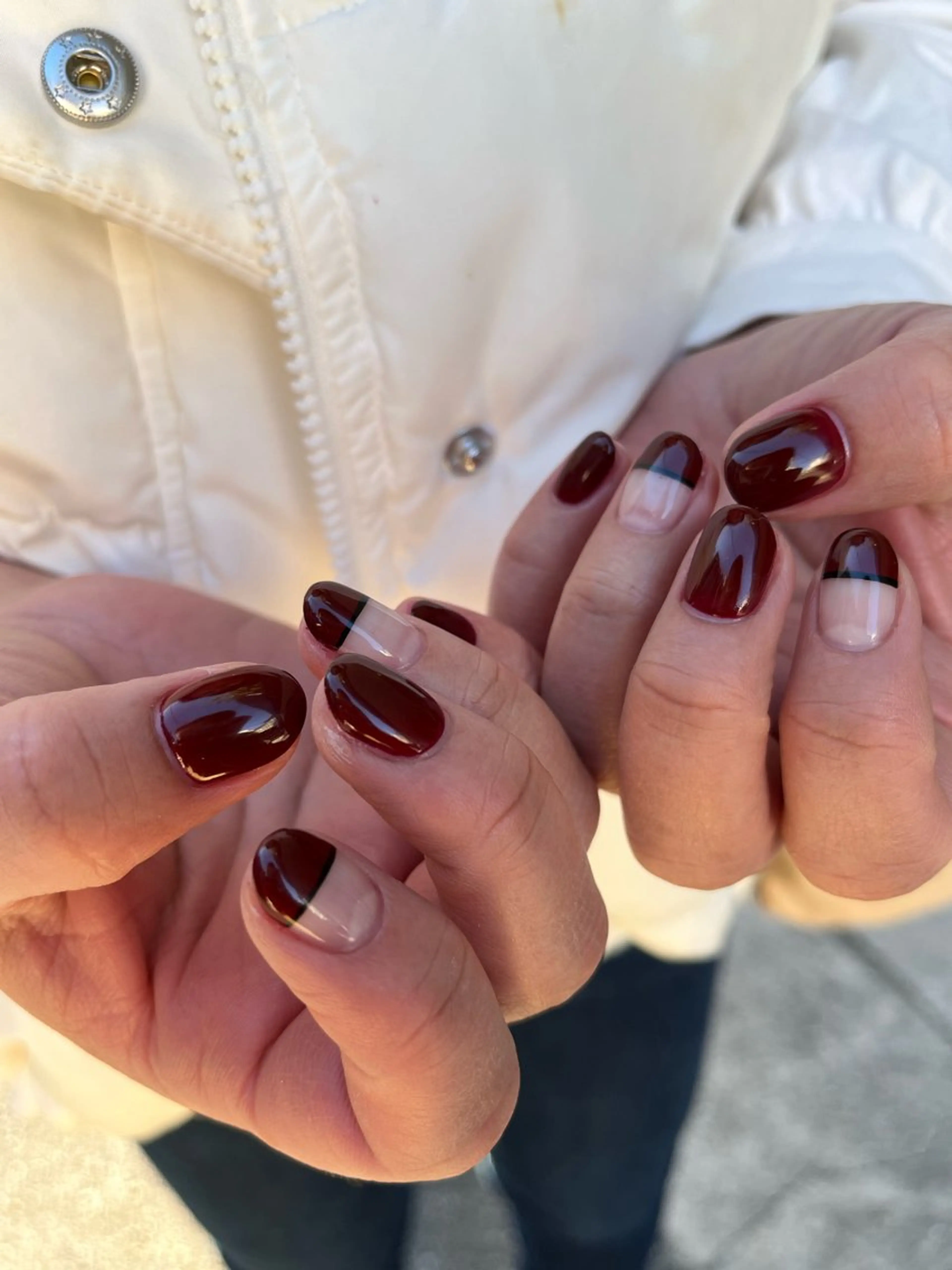 ネイル ボルドー ハンドネイル ballie／小野原 なつみのネイルデザイン