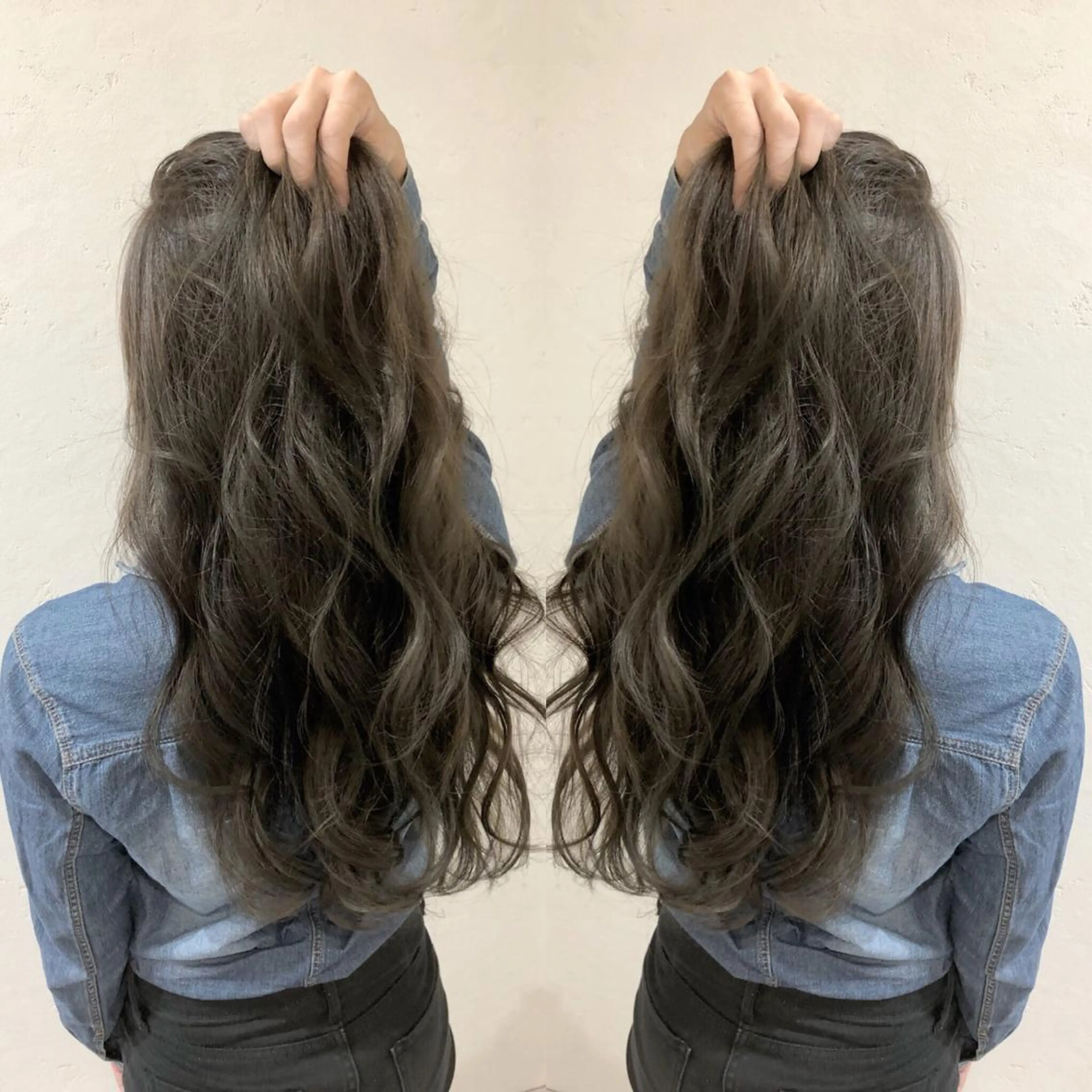 ロング カラー グレージュ カット ヘアカラー トリートメント Agu hair lang高松店所属・髪質改善✨透明感 カラー🫧KAORIのヘアスタイル