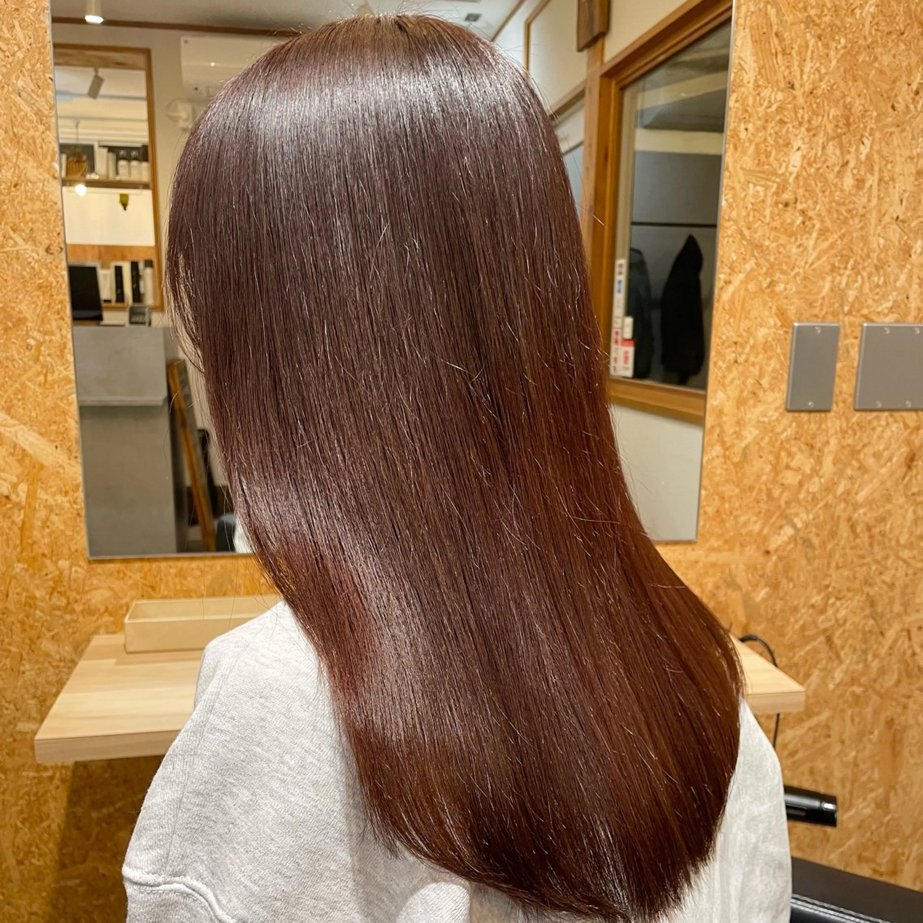 セミロング 縮毛矯正 こいけ みきののヘアスタイル
