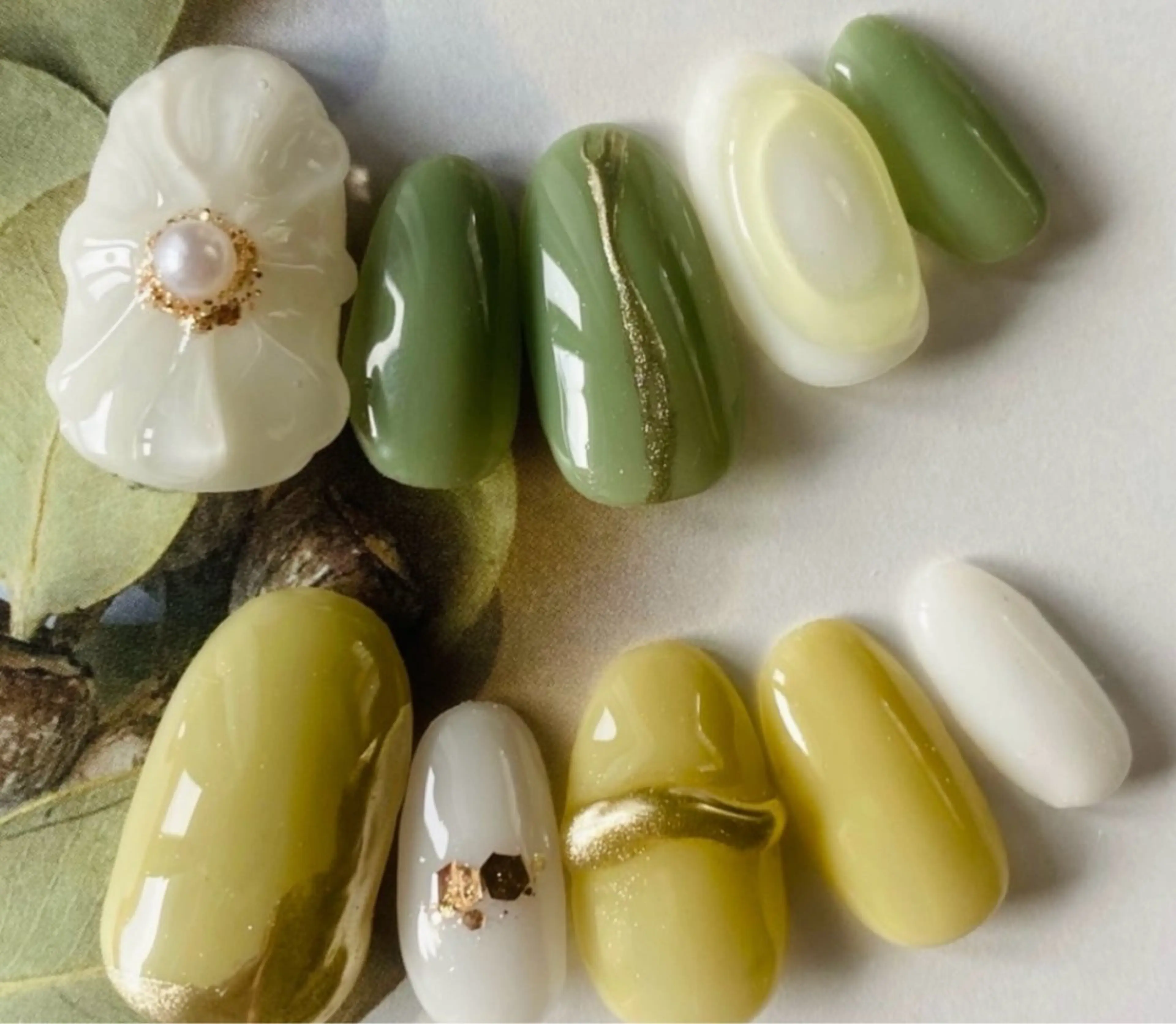 ネイル チークネイル クリアネイル 長さ出し フラワーネイル フットネイル LUCIA 南柏ネイルサロンのネイルデザイン