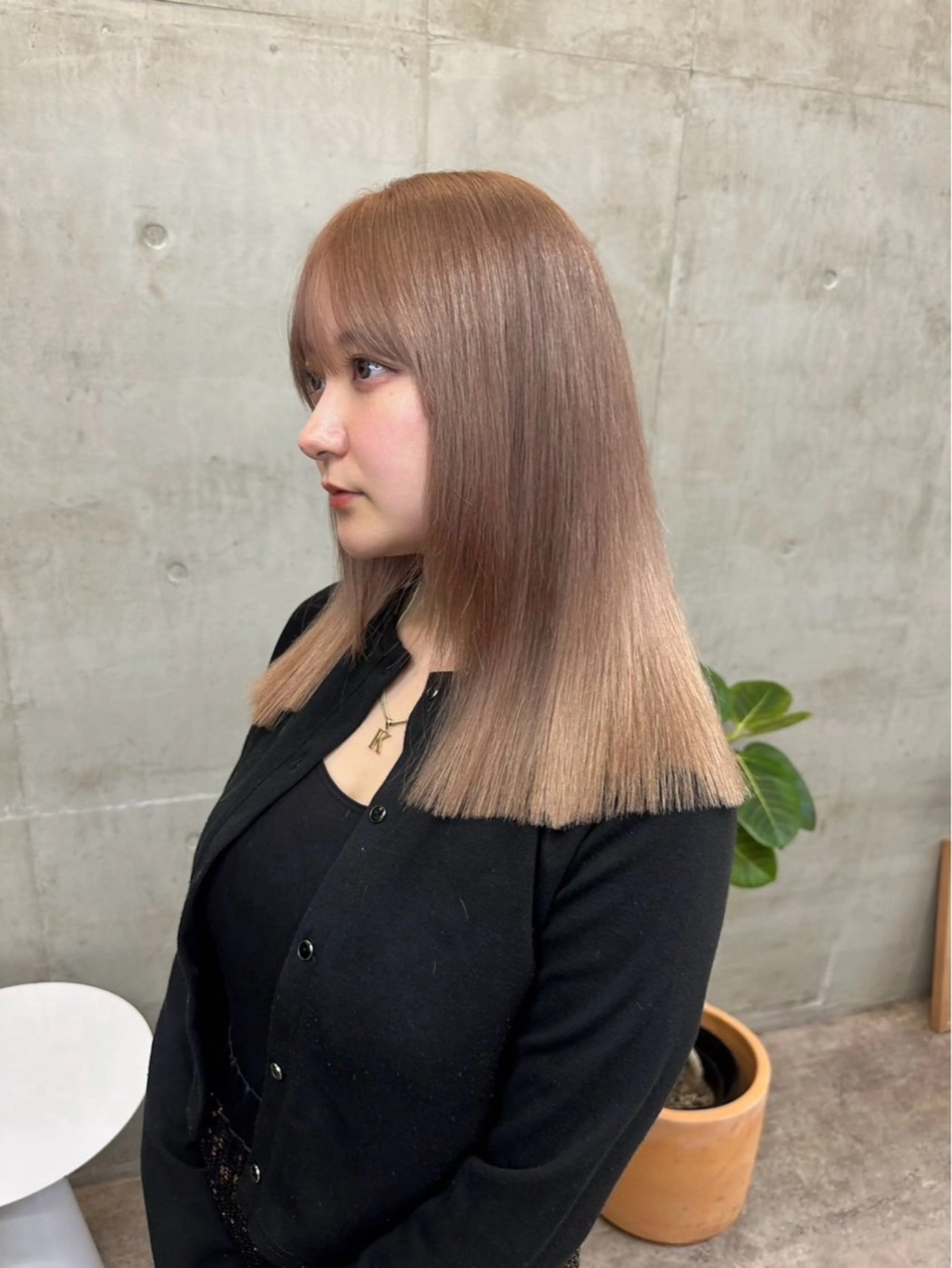 ミディアム カラー ベージュカラー ヘアカラー トリートメント カットモデル募集中 ／HARUKA🎀のヘアスタイル