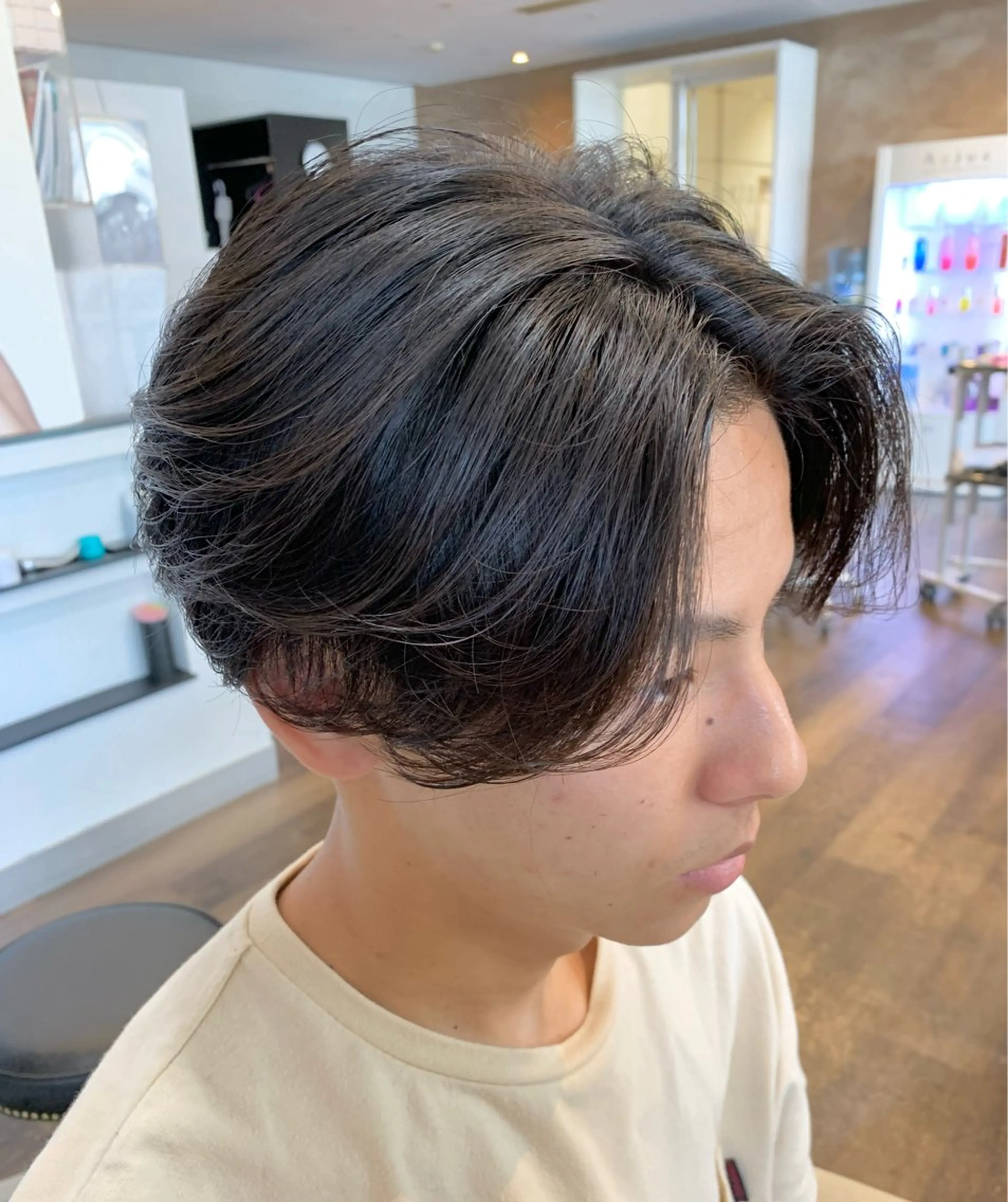 パーマ メンズ センターパート メンズパーマ ニュアンスパーマ カット パーマ 【艶カラー】 STYLE 和泉俊希のヘアスタイル