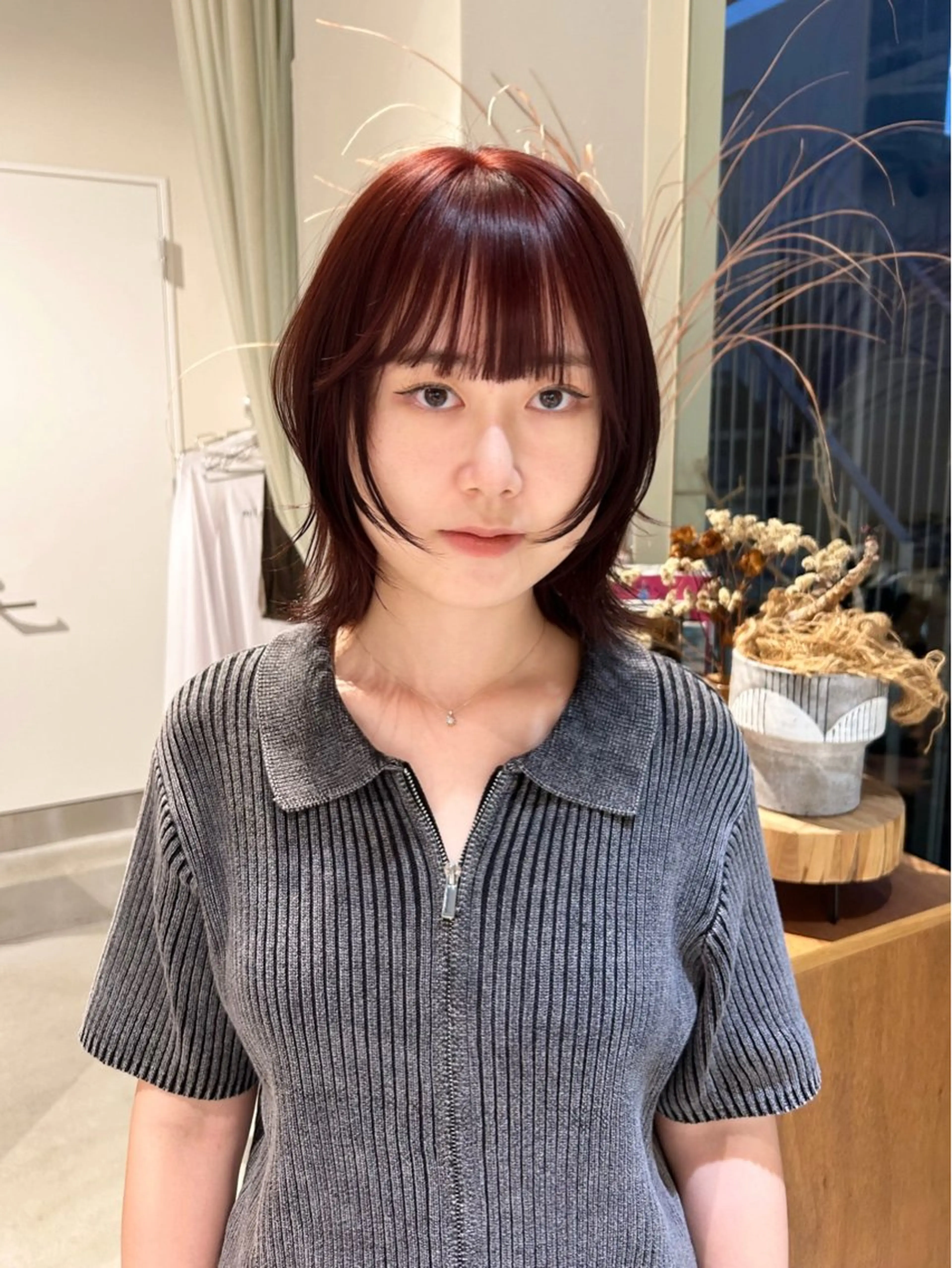 ミディアム カット ヘアカラー トリートメント ♥yelm ユウナ♥のヘアスタイル