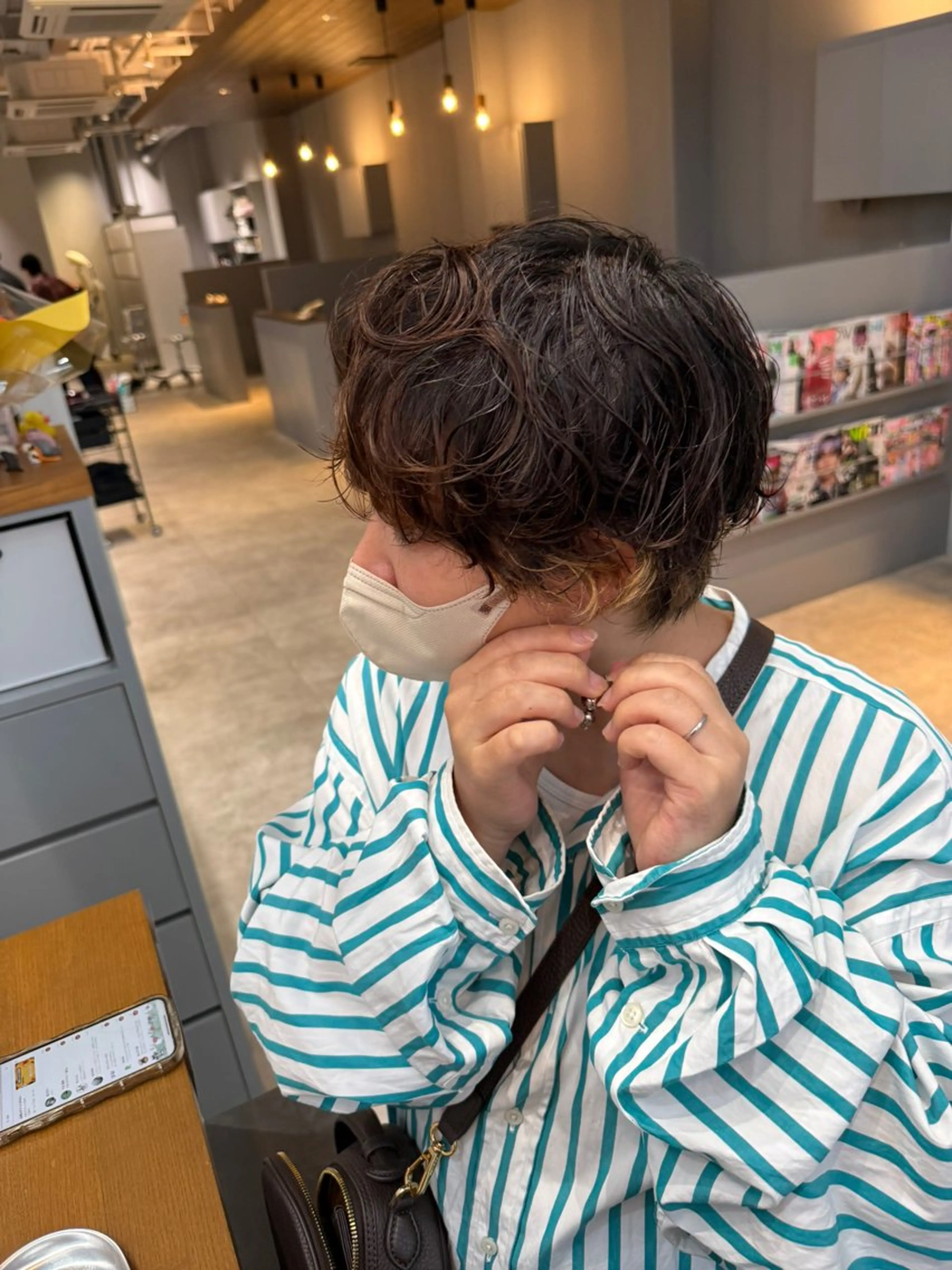 ショート パーマ ショートヘア カット パーマ トリートメント 石原圭悟 /ショート/艶カラーのヘアスタイル