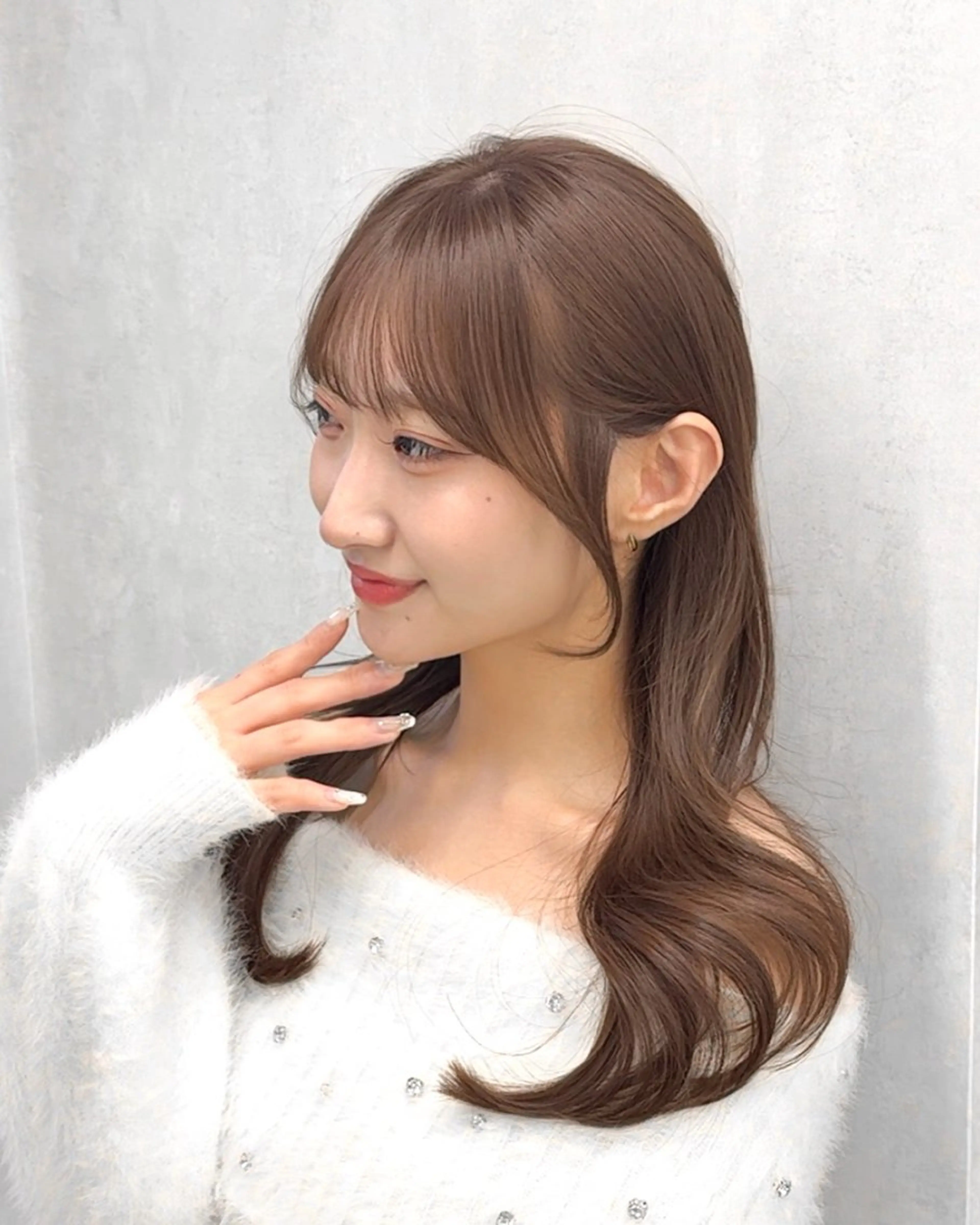 セミロング くびれヘア くびれレイヤー レイヤーカット カット ヘアカラー トリートメント 髪質改善/レイヤー /韓国ヘアNOBUのヘアスタイル