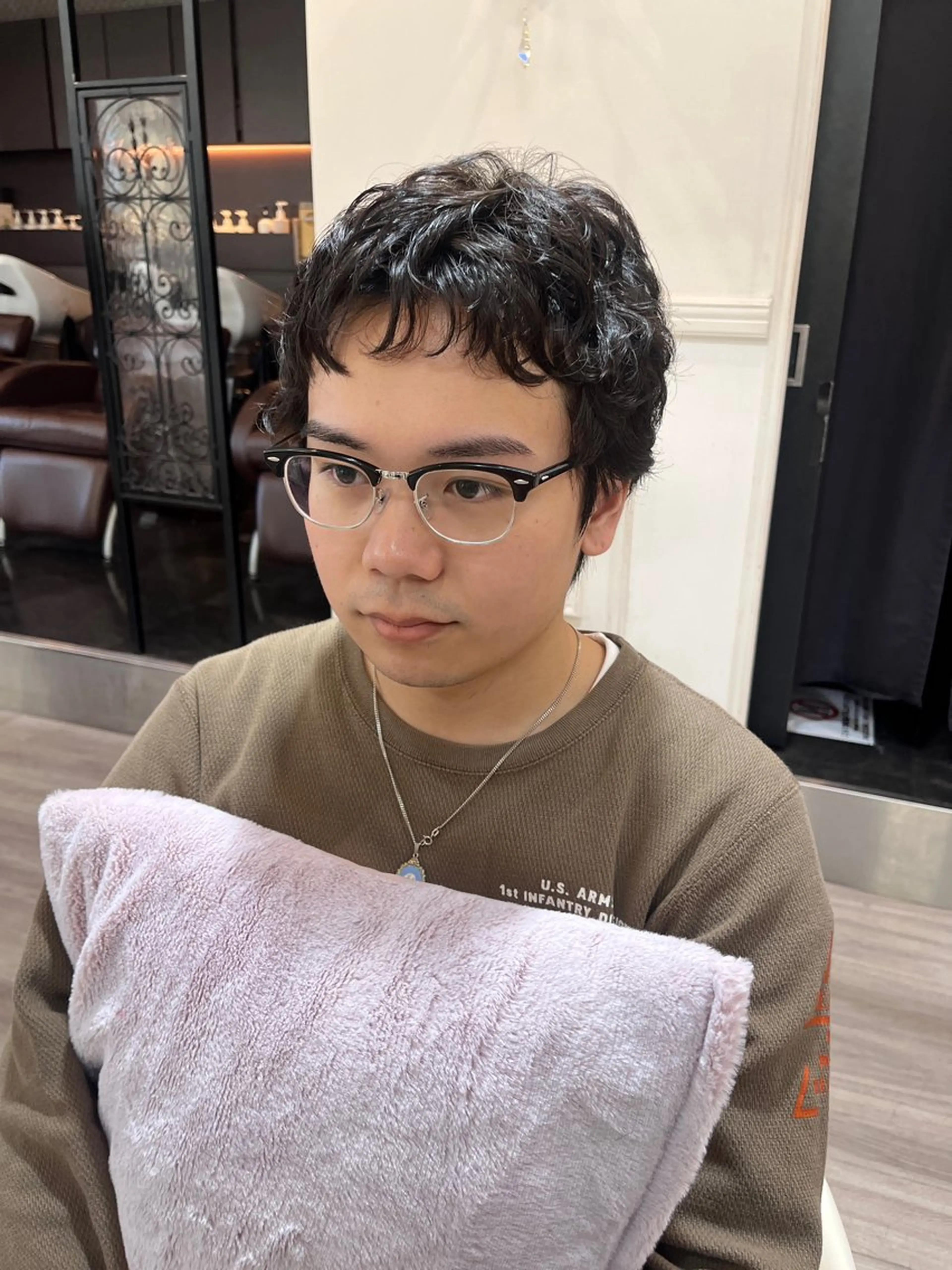 パーマ メンズ パーマ 4月オーディション 目前/荒堀 結香のヘアスタイル