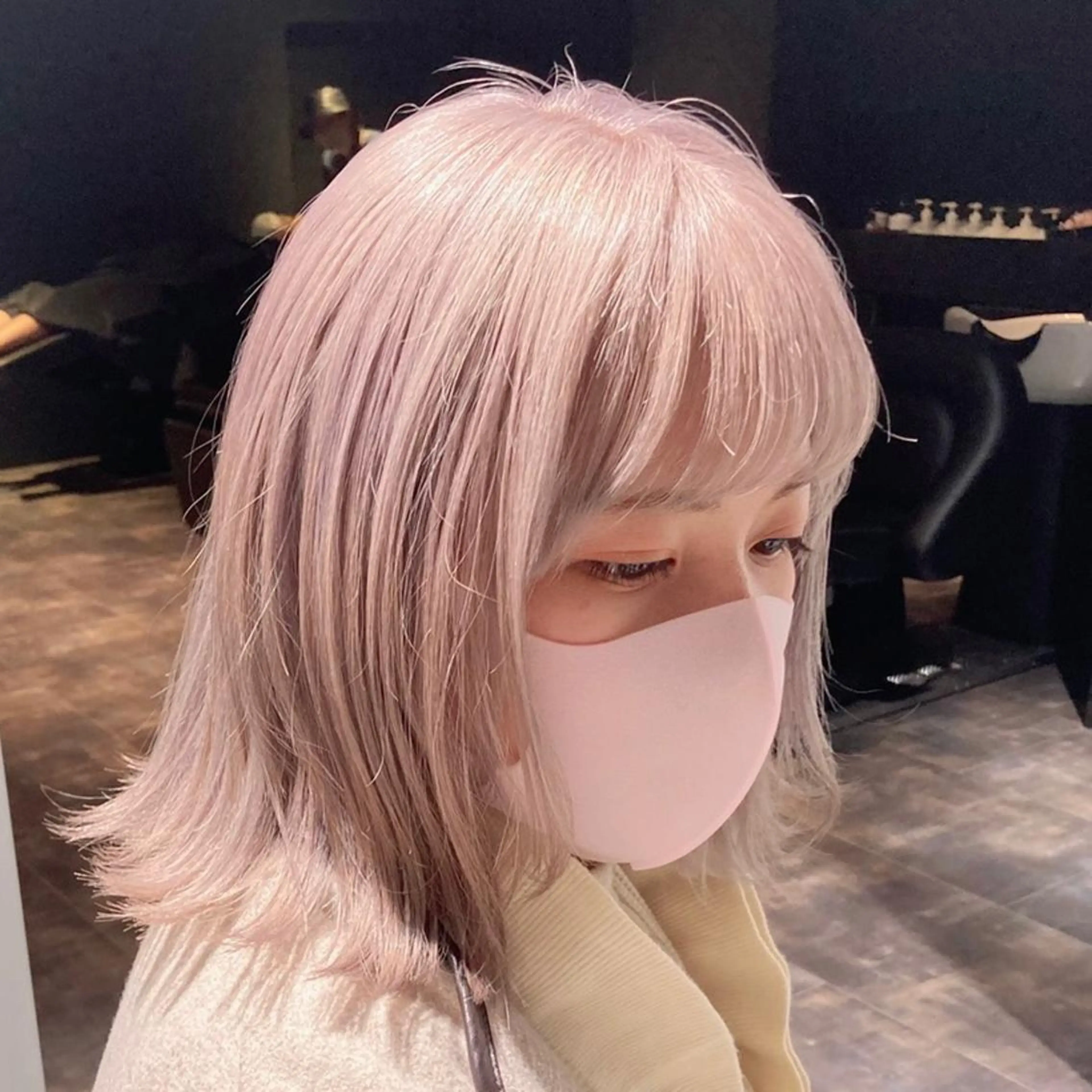 ミディアム カラー ハイトーンカラー ピンクカラー ヘアカラー トリートメント ✨ハイトーン✨ 濱田知孝のヘアスタイル