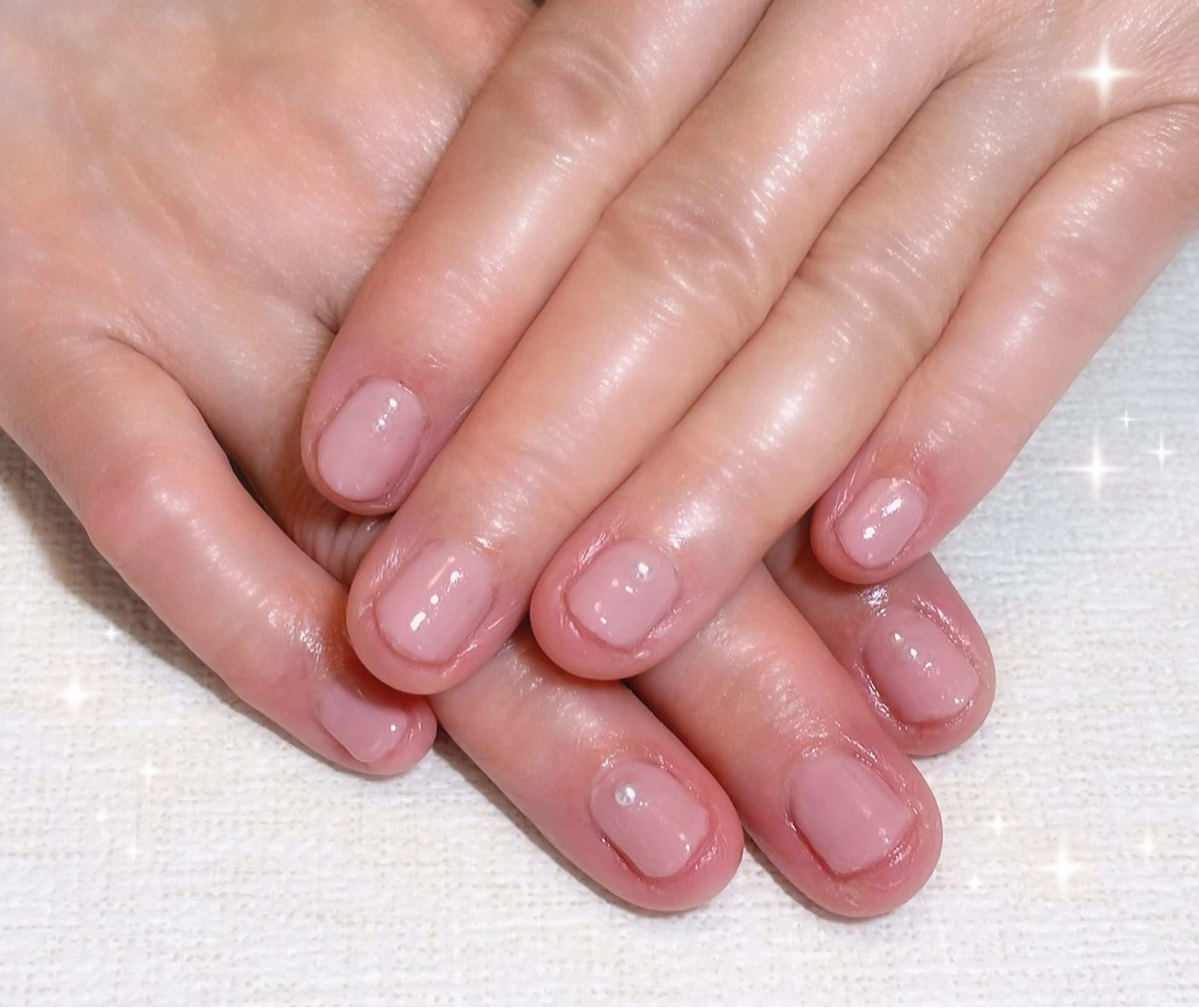 ネイル ピンク ピンクベージュ non nail ⭐︎のネイルデザイン