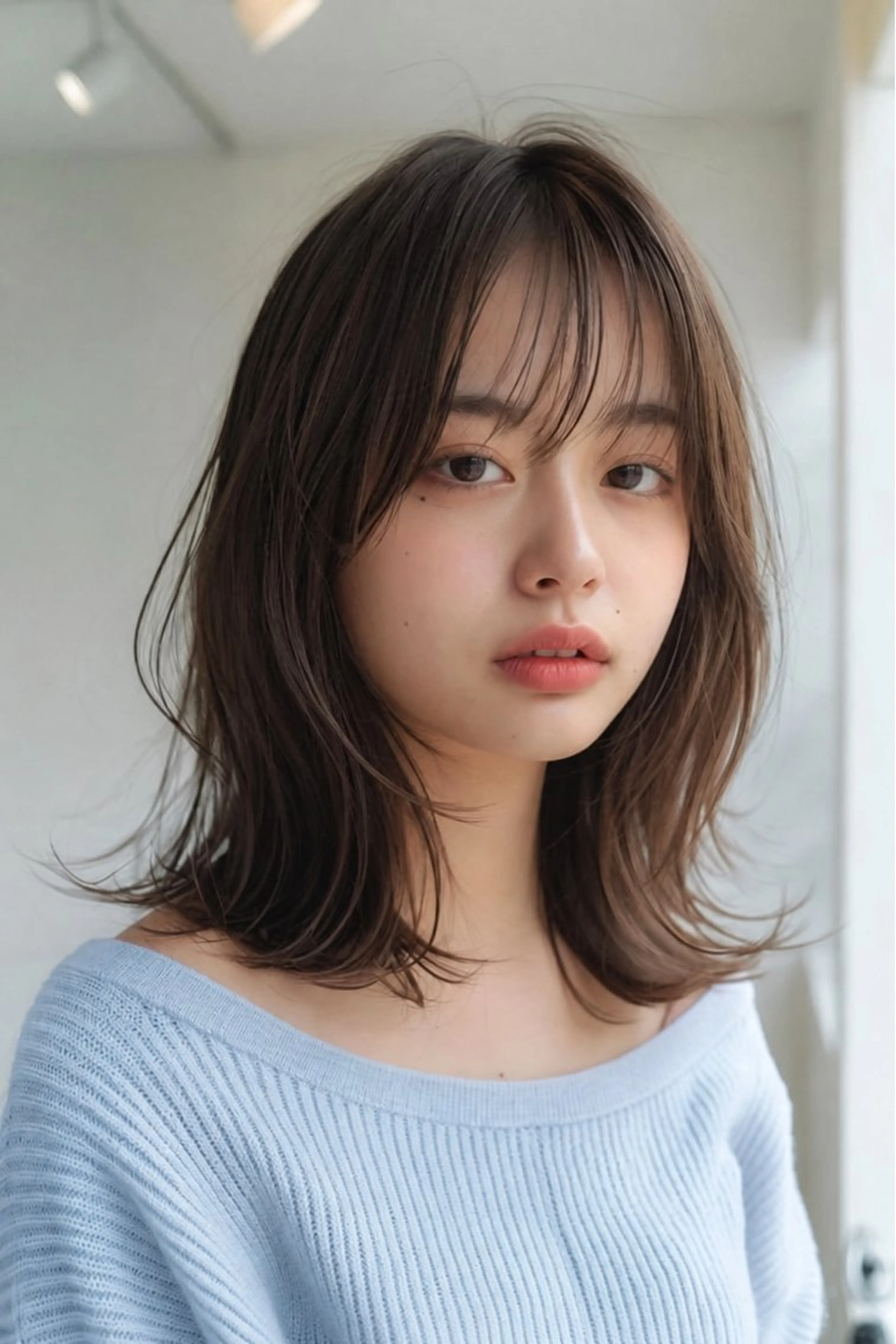 ミディアム ショートボブ ボブ ハイライト 髪質改善 レイヤーカット カット ヘアカラー トリートメント 松谷 圭のヘアスタイル