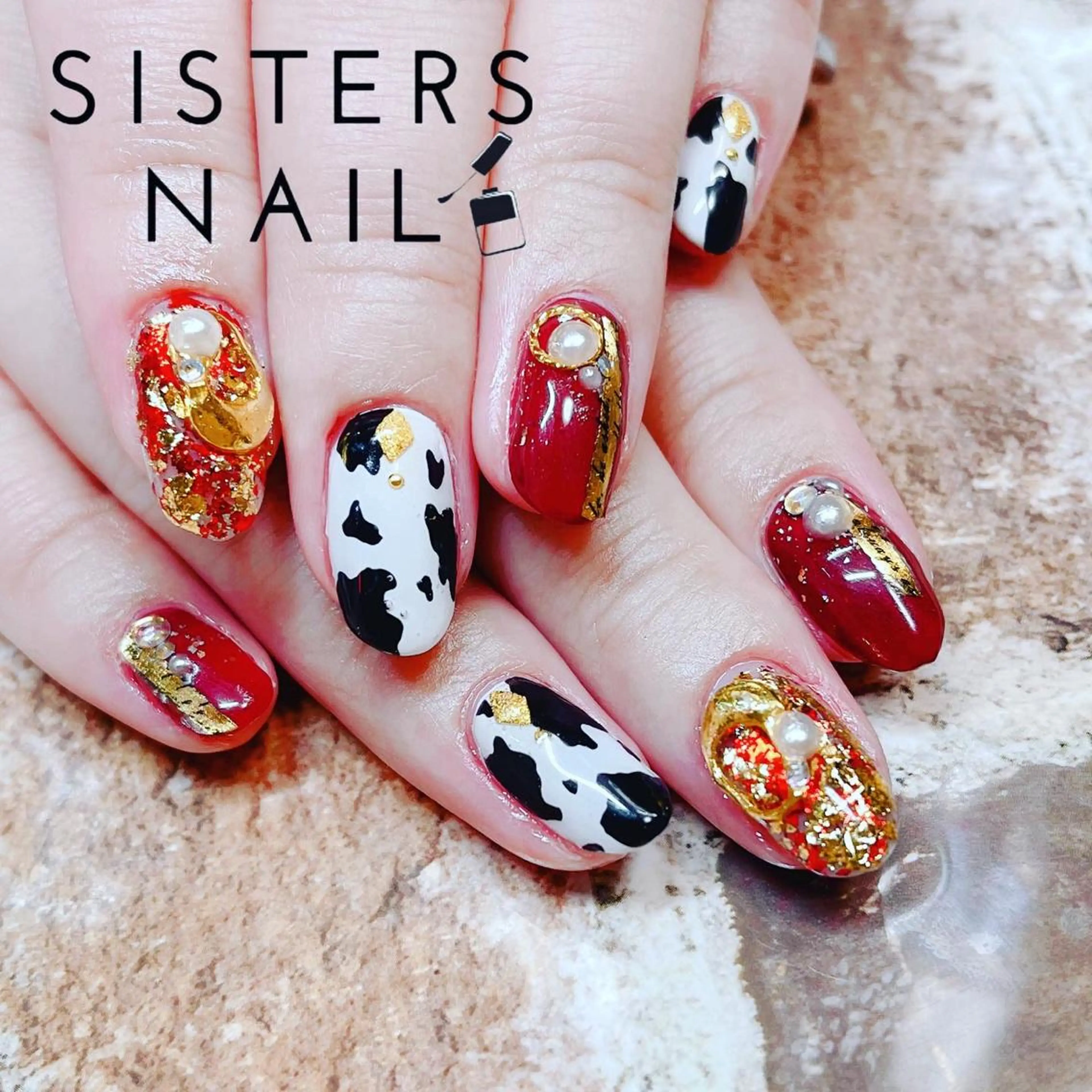 ネイル アートネイル キラキラネイル 冬ネイル sisters nail.fのネイルデザイン