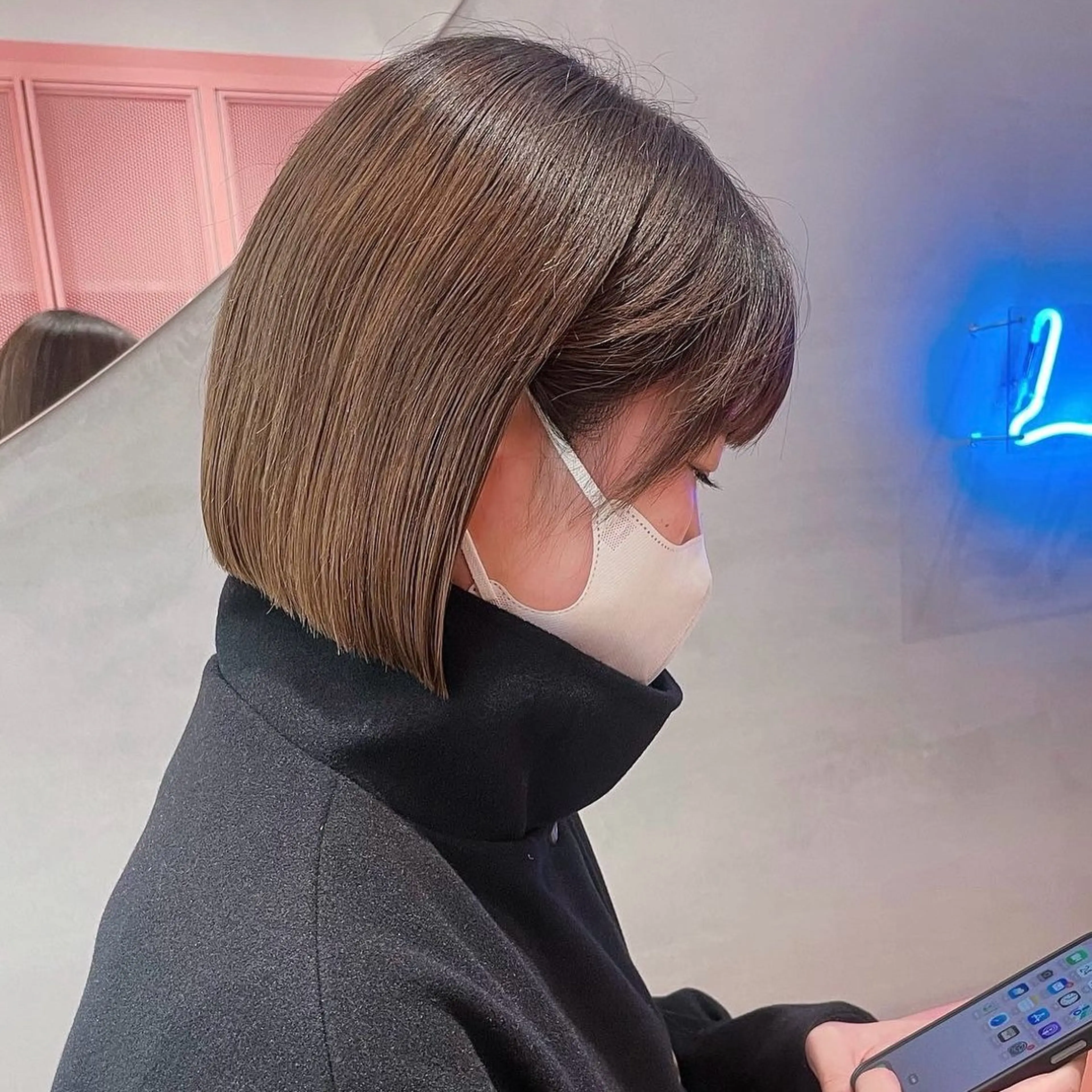 ショート Misaki /ボブ/縮毛矯正のヘアスタイル