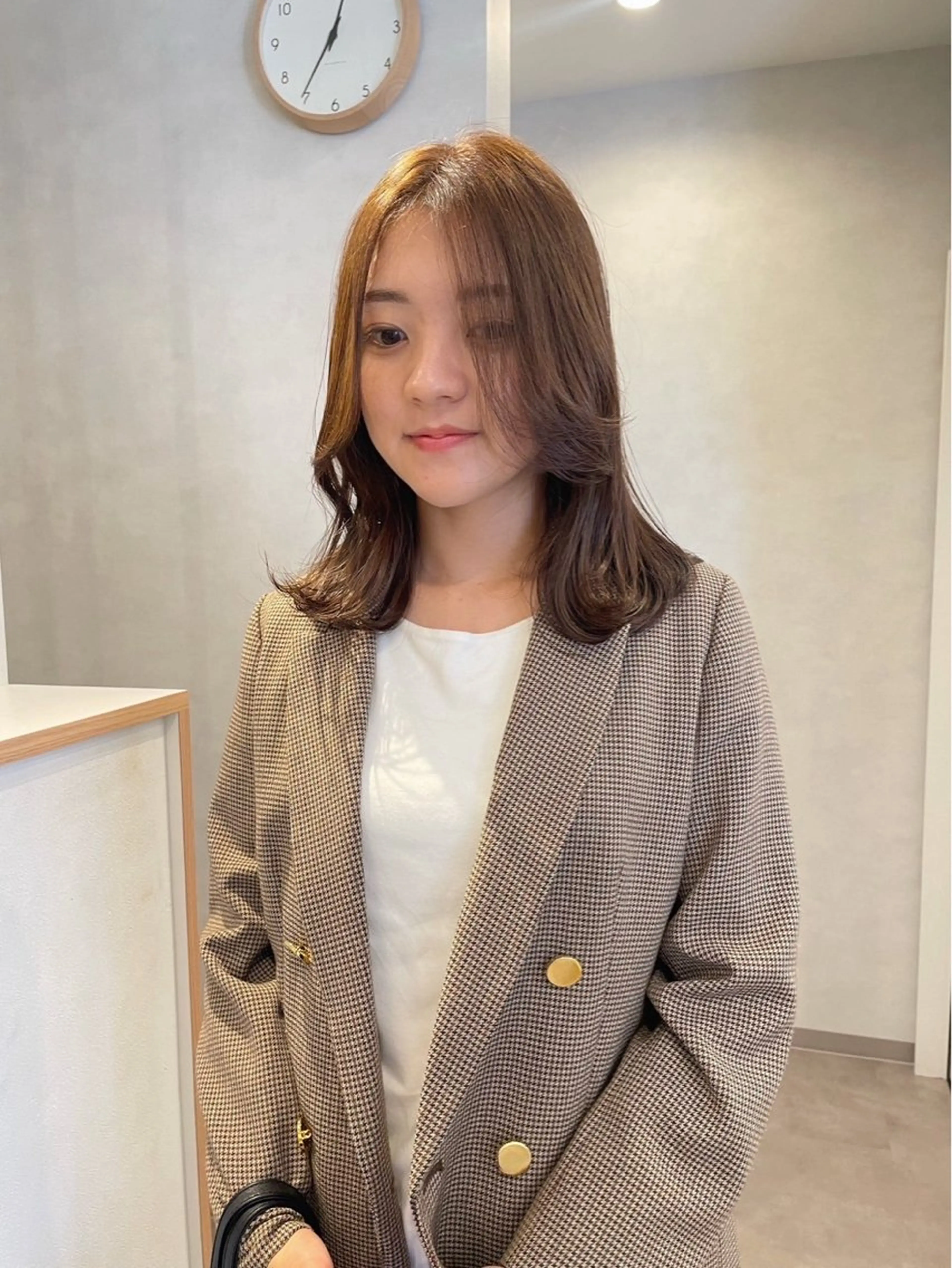 ミディアム カラー 縮毛矯正/髪質改善 riwaのヘアスタイル