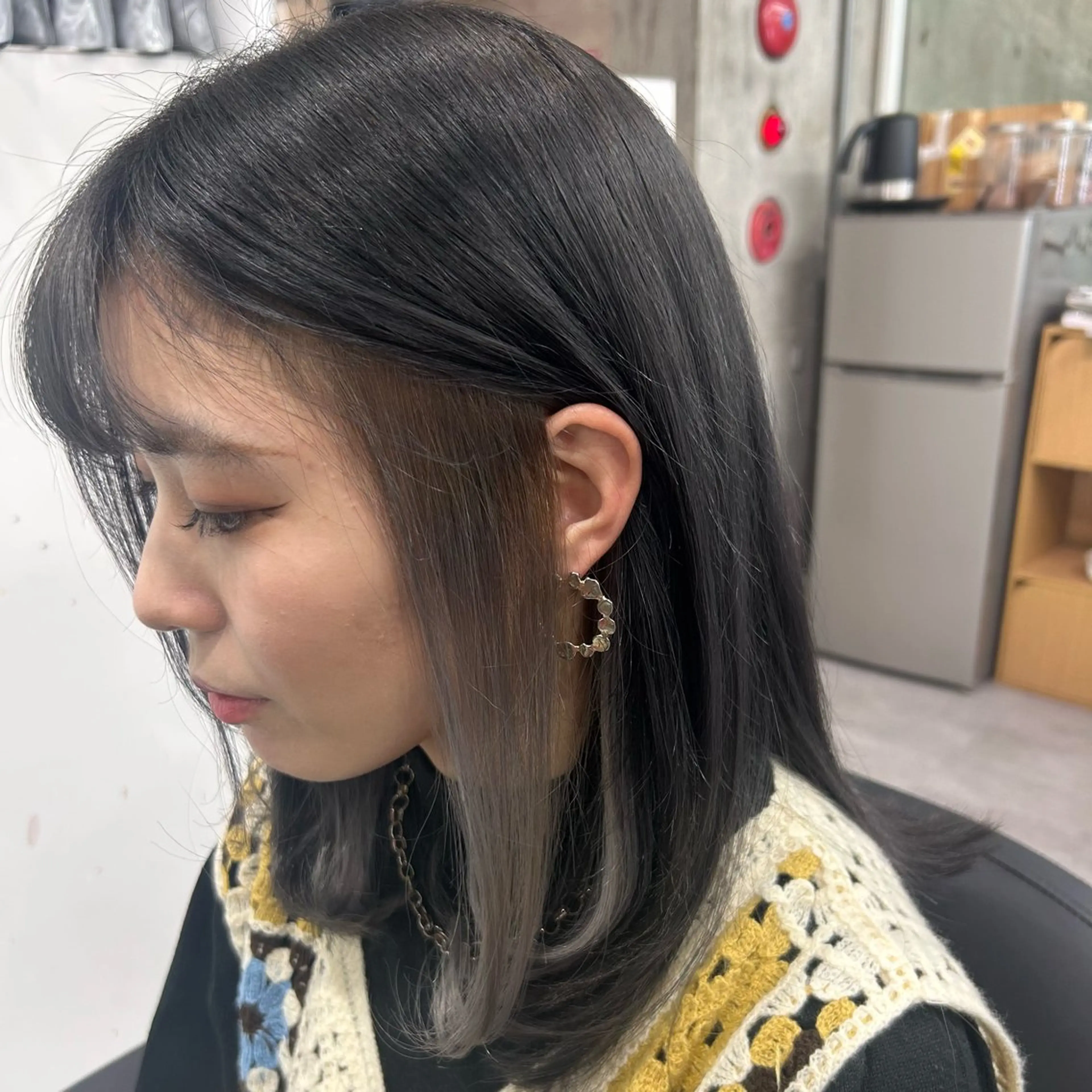 ミディアム 縮毛矯正 Aoba 🫧艶ハイトーン🫧のヘアスタイル