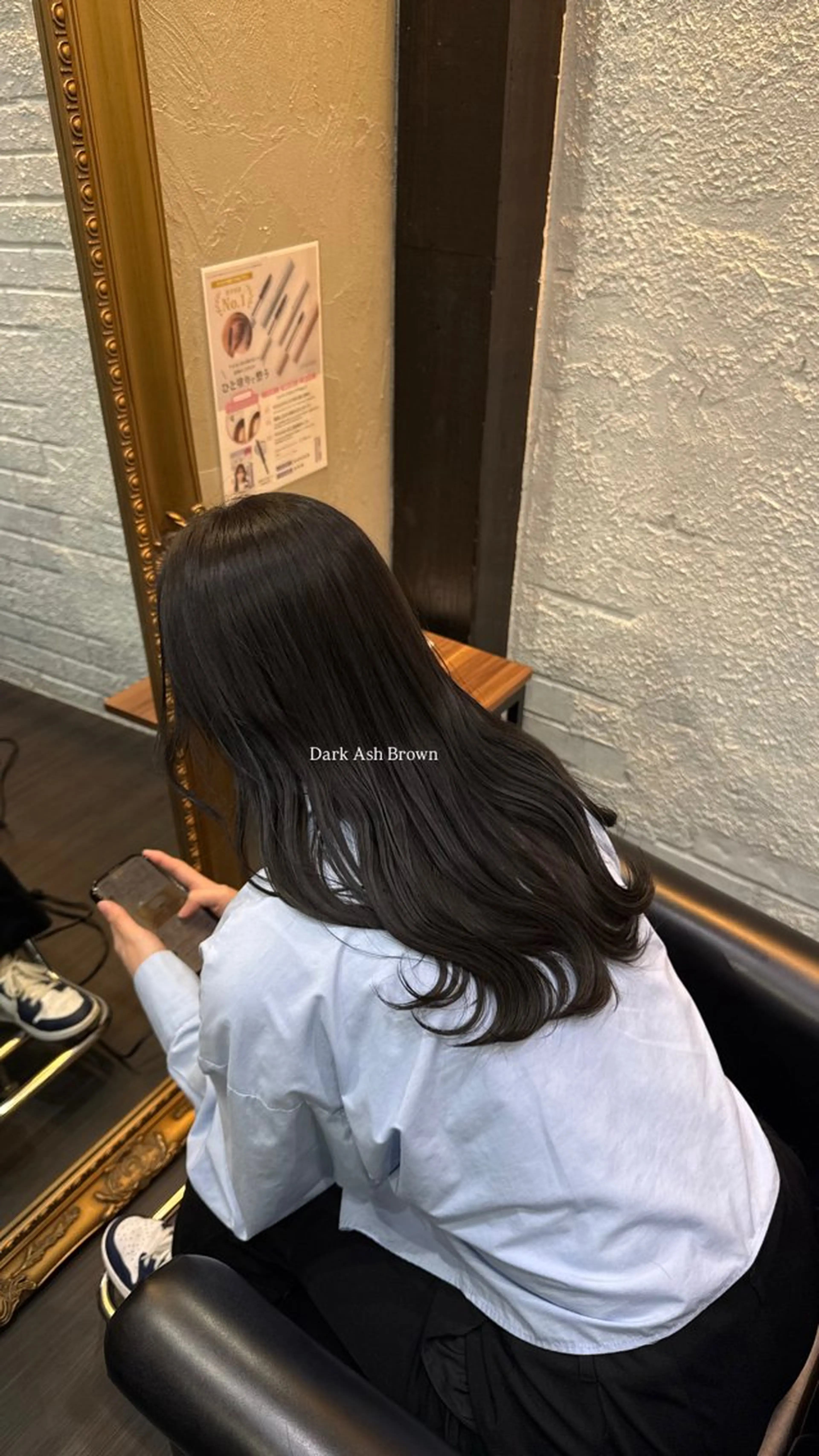 ミディアム カラー アッシュ アッシュブラウン ブラウンカラー 透明感カラー ダークアッシュ カラーモデル募集中 💜🩷Reinaのヘアスタイル