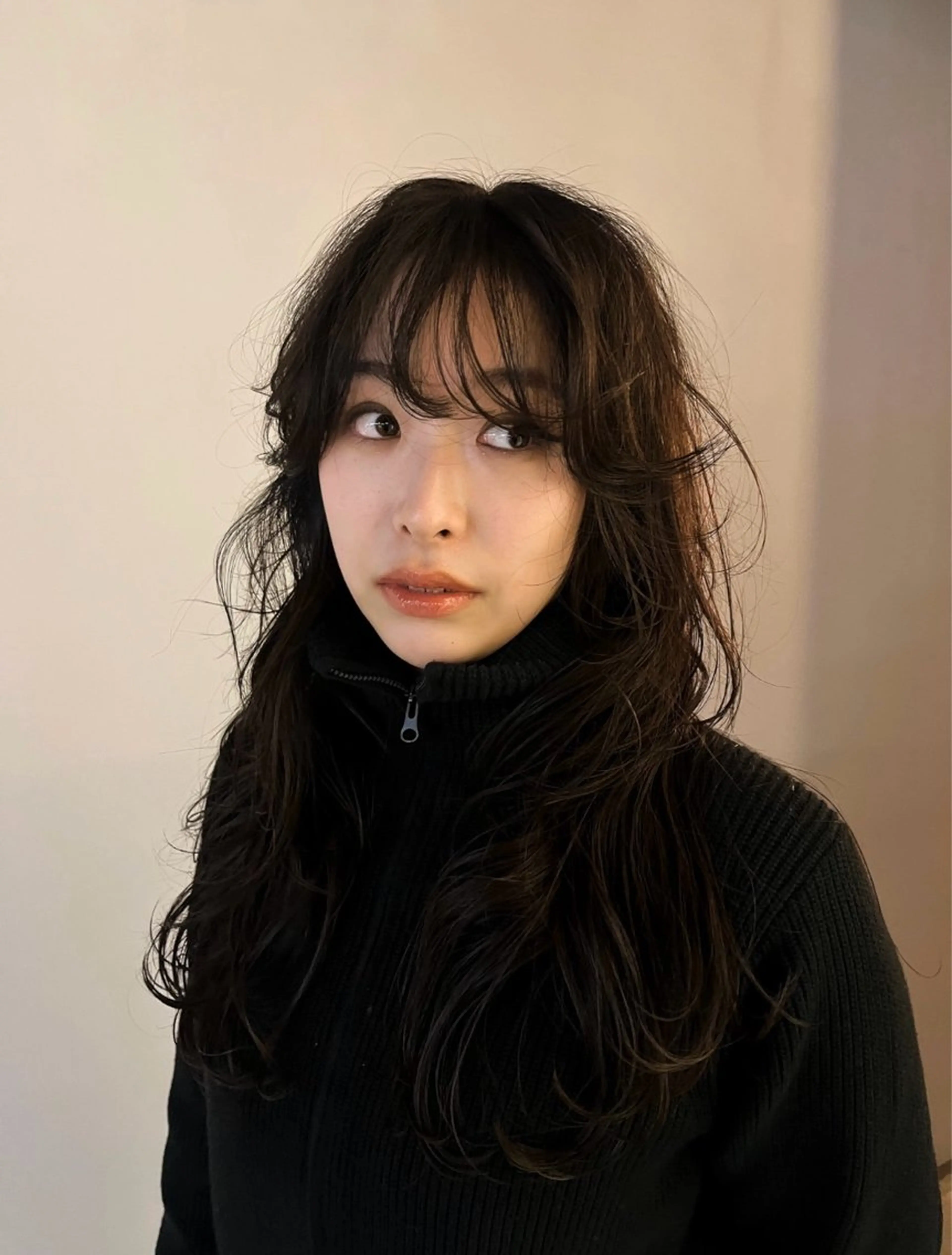 ロング カラー 透明感カラー オリーブカラー カット ヘアカラー トリートメント ムロ 二子玉川駅のヘアスタイル