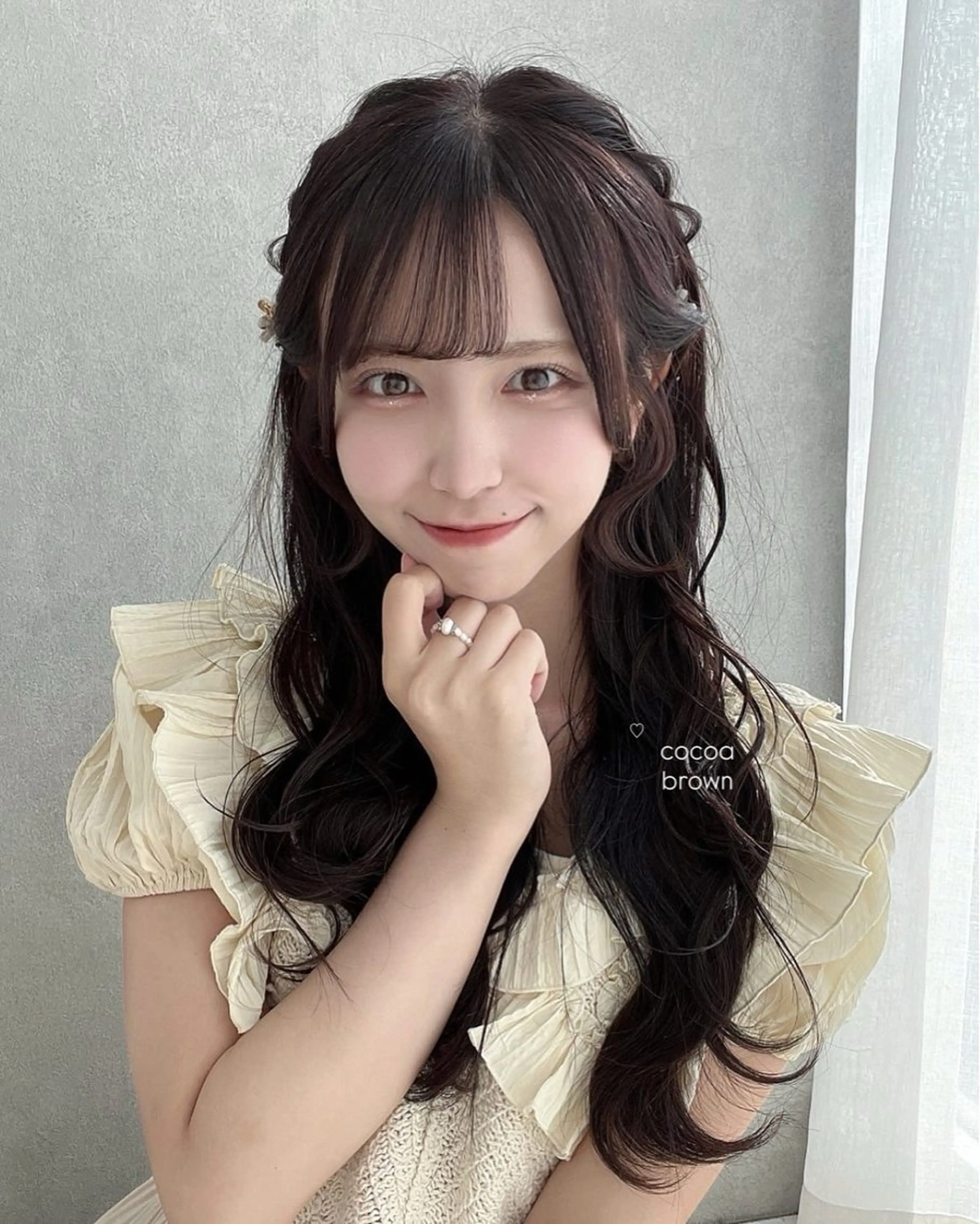 ロング cache cache所属・🩰無料カットモデル /5cm以上/桃🍨のヘアスタイル