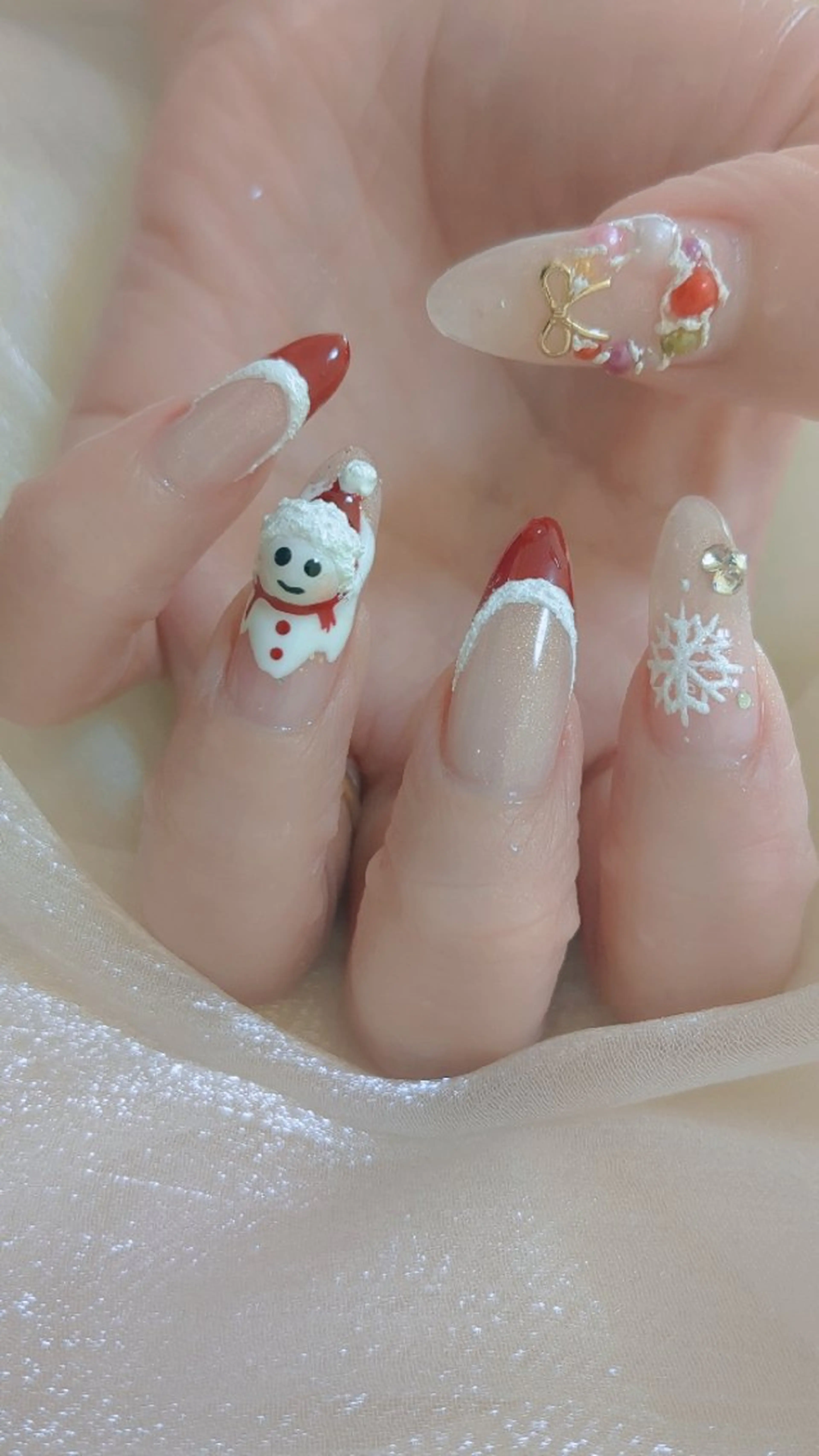 ネイル 冬ネイル クリスマス 横浜市中区曙町 E·U·Bネイルのネイルデザイン