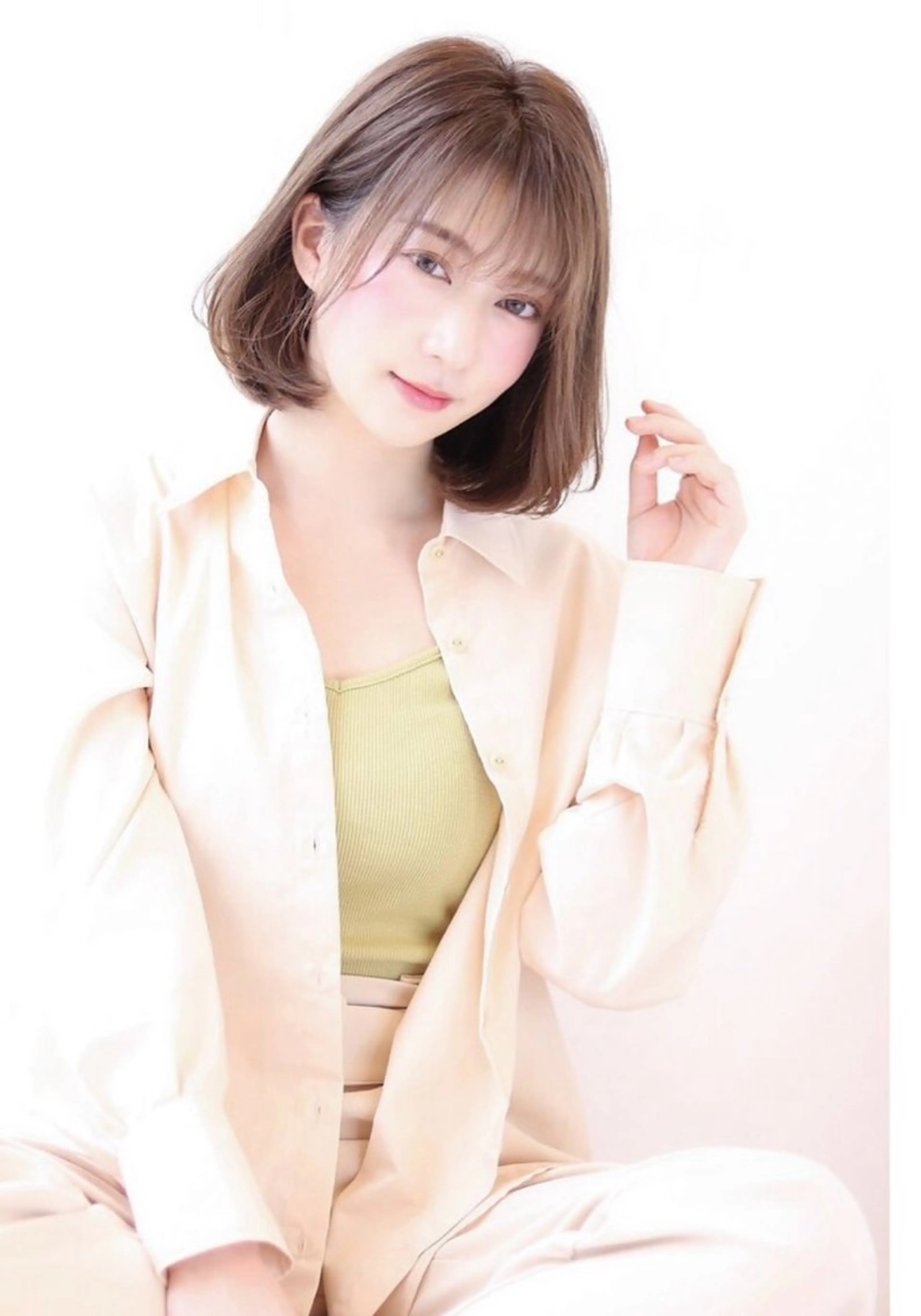 ミディアム 尾前 了守のヘアスタイル
