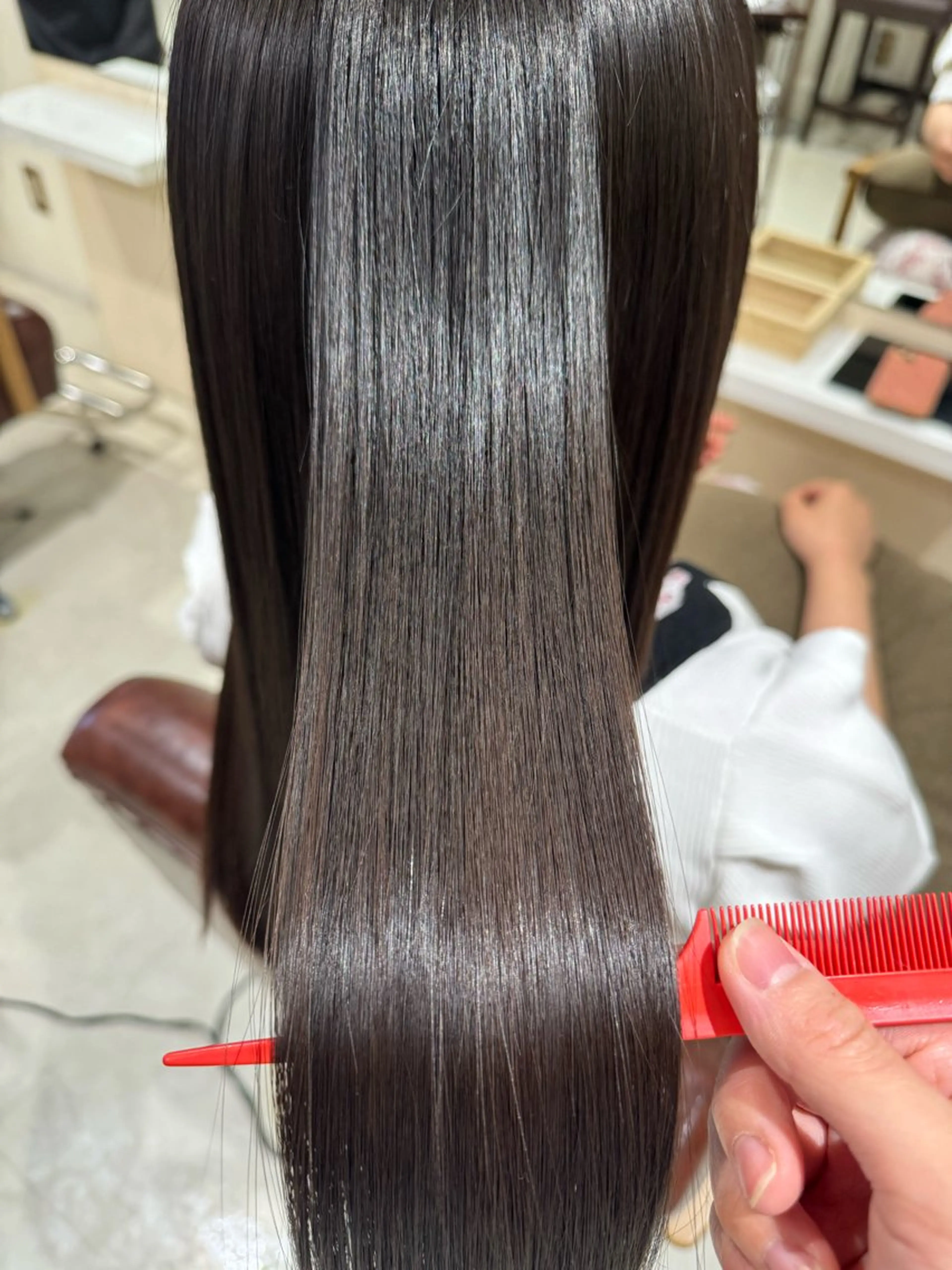 ロング 髪質改善 トリートメント 酸熱トリートメント 髪質改善メニュー 長井 美佐子のヘアスタイル