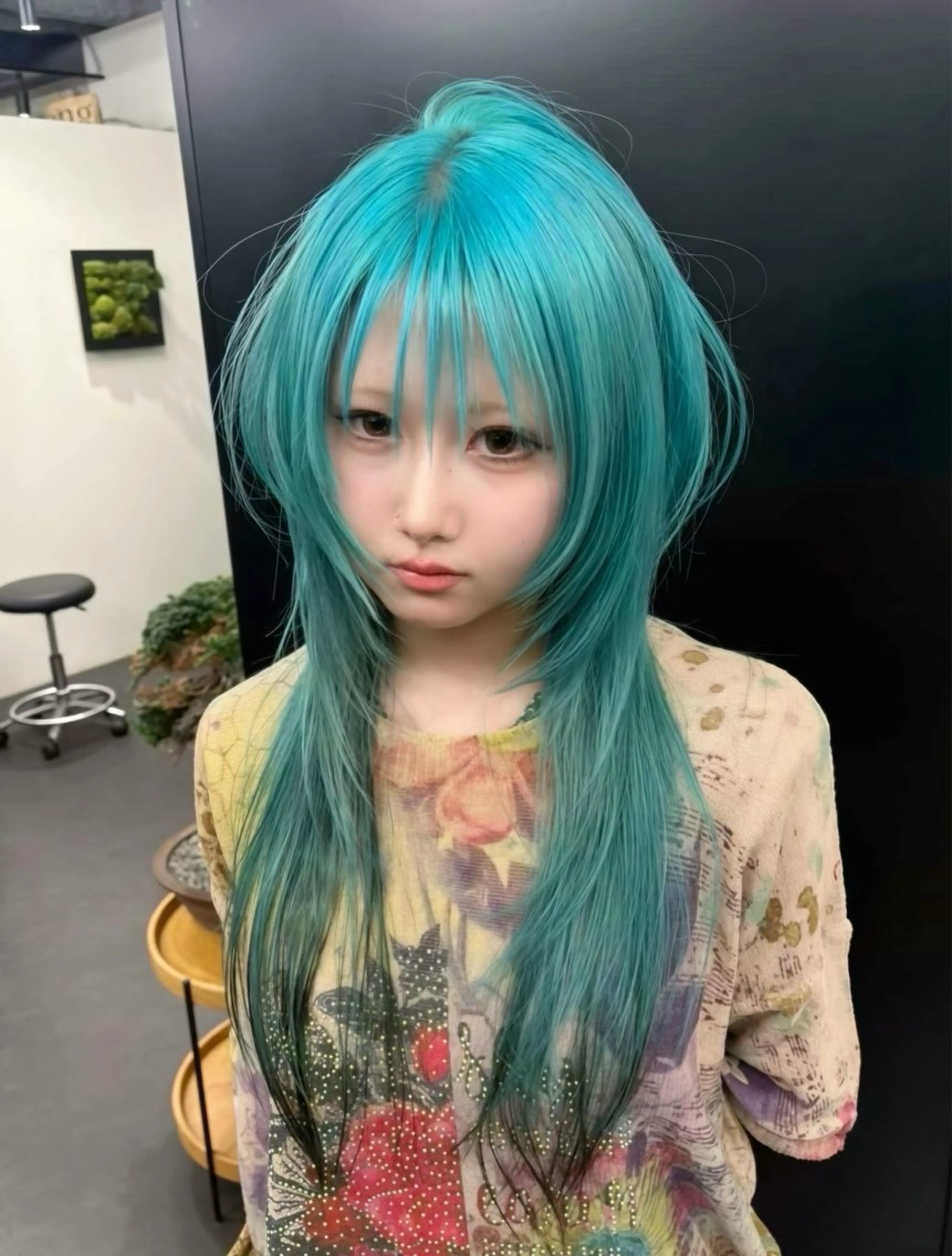ロング カラー ブリーチ ケアブリーチ ハイトーンカラー カット ヘアカラー トリートメント jyui/原宿 ハイトーン/デザインのヘアスタイル