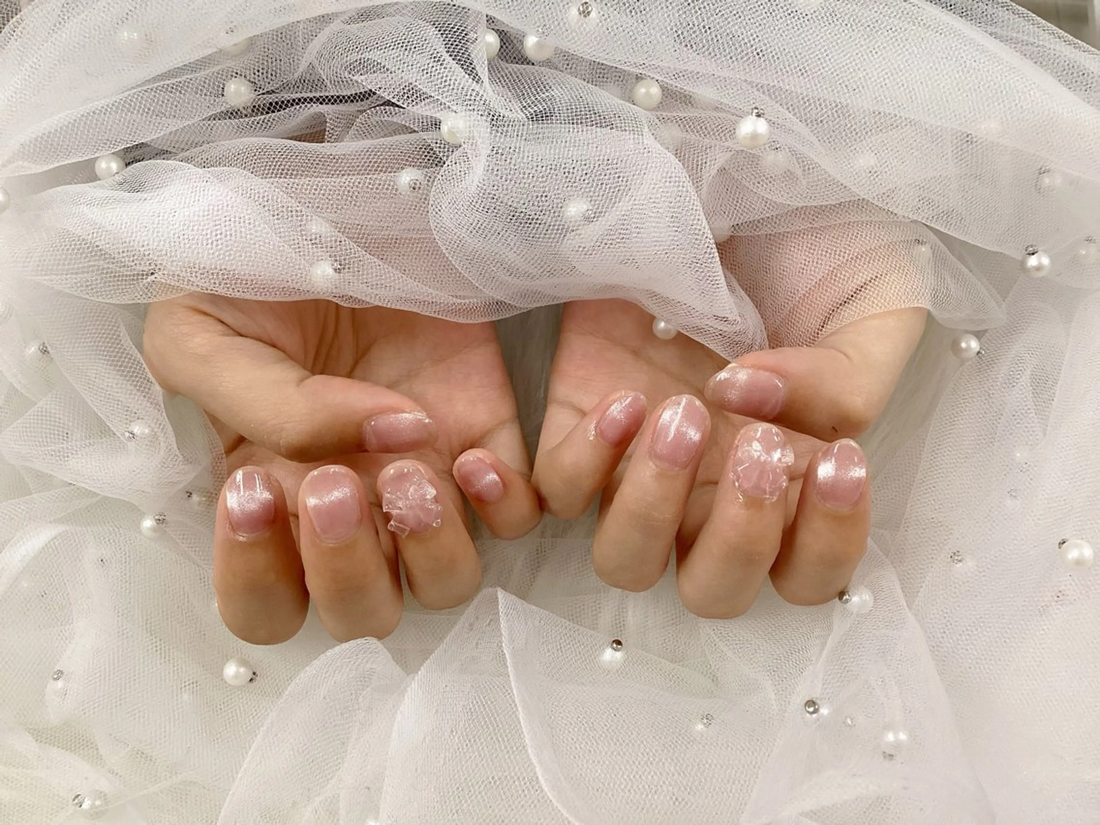 ショート パーツ全部¥110 サロンミミのネイルデザイン