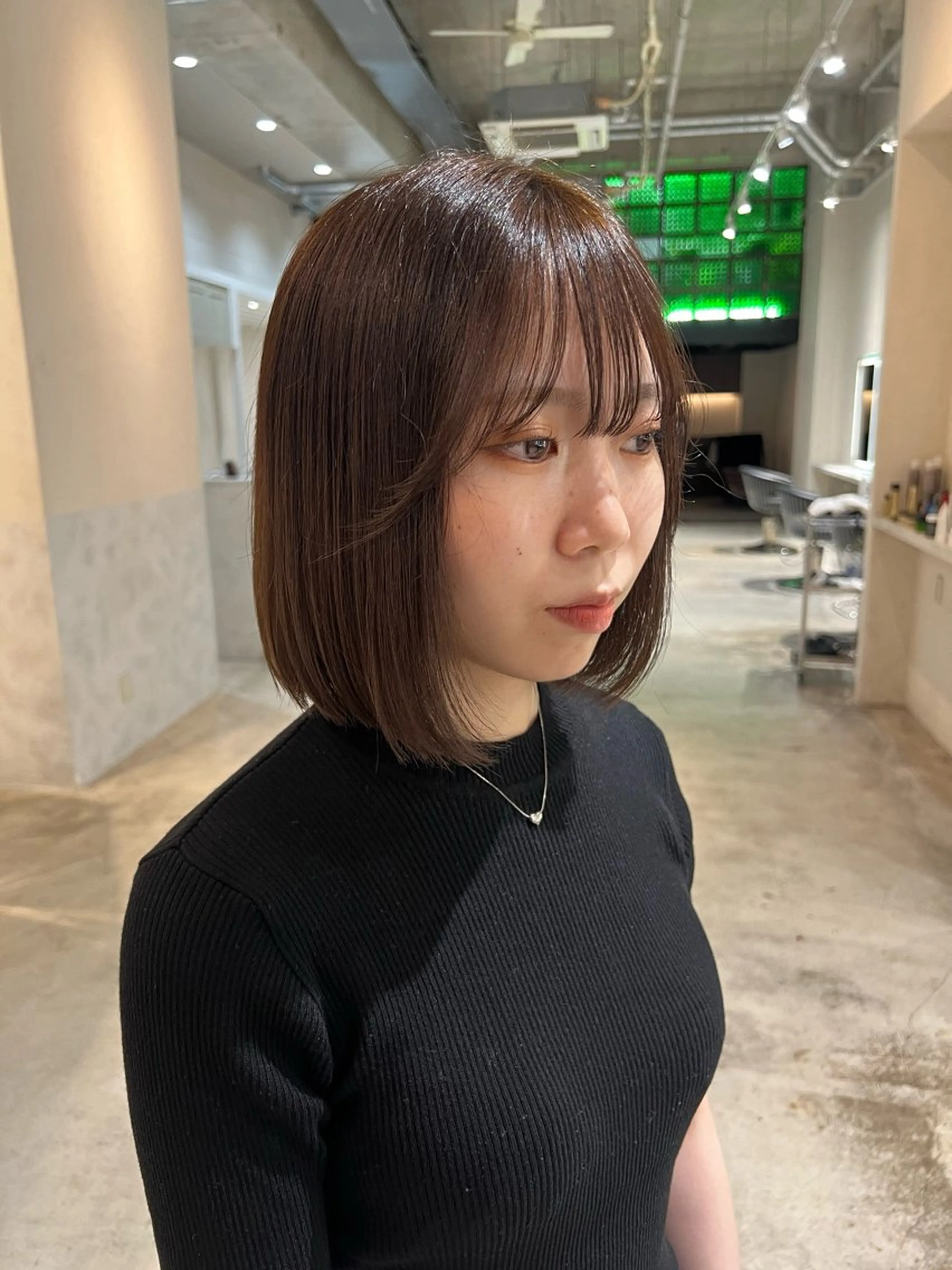 ミディアム カラー ヘアアレンジ ベージュカラー ブリーチ 名古屋/落ちる黒 黒染め落としのヘアスタイル