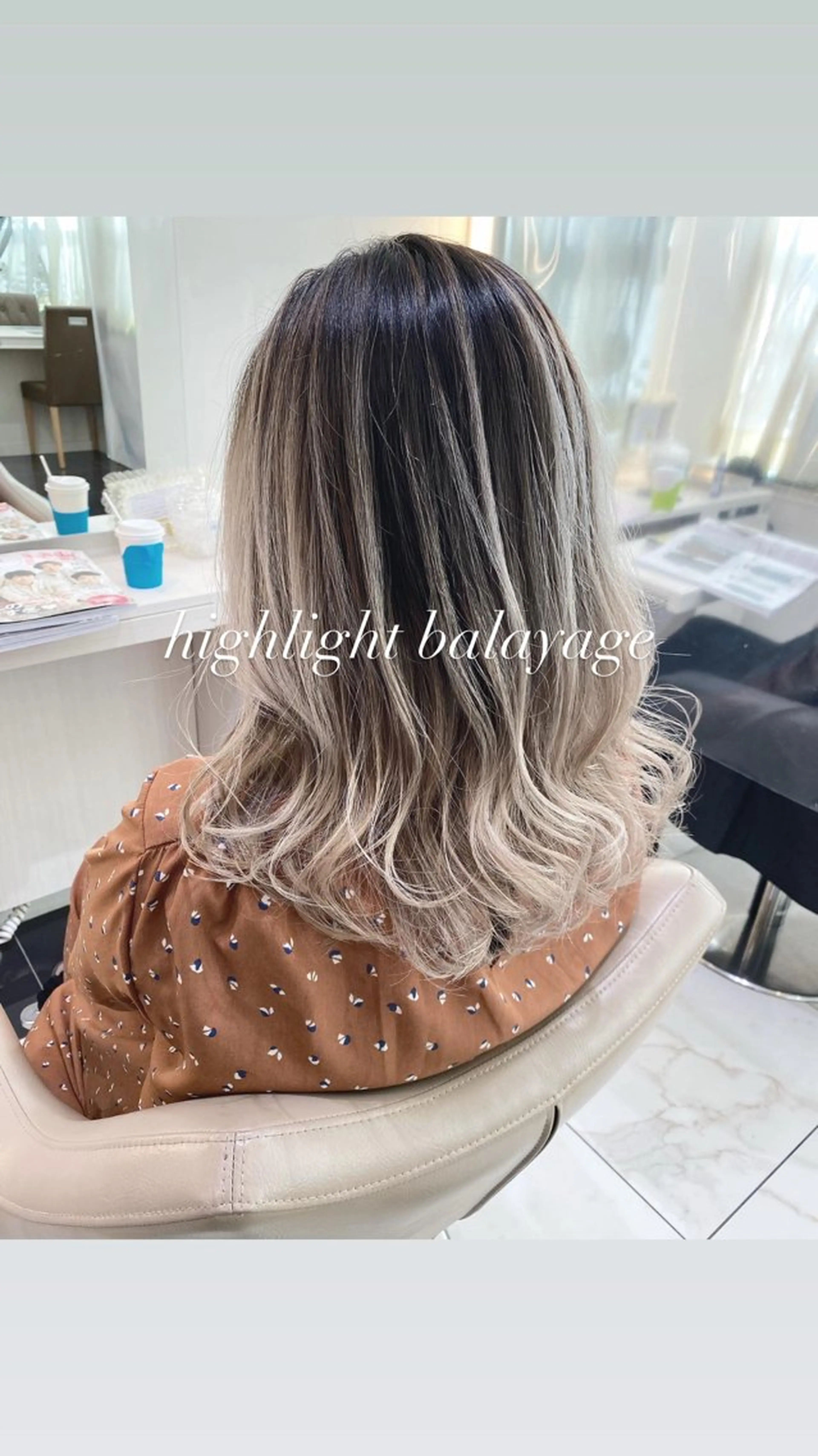 セミロング カラー バレイヤージュ ベージュカラー 透明感カラー グレージュ ハイライトカラー ヘアカラー トリートメント 大宮/バレイヤージュ 髪質改善/澤田隆誠のヘアスタイル