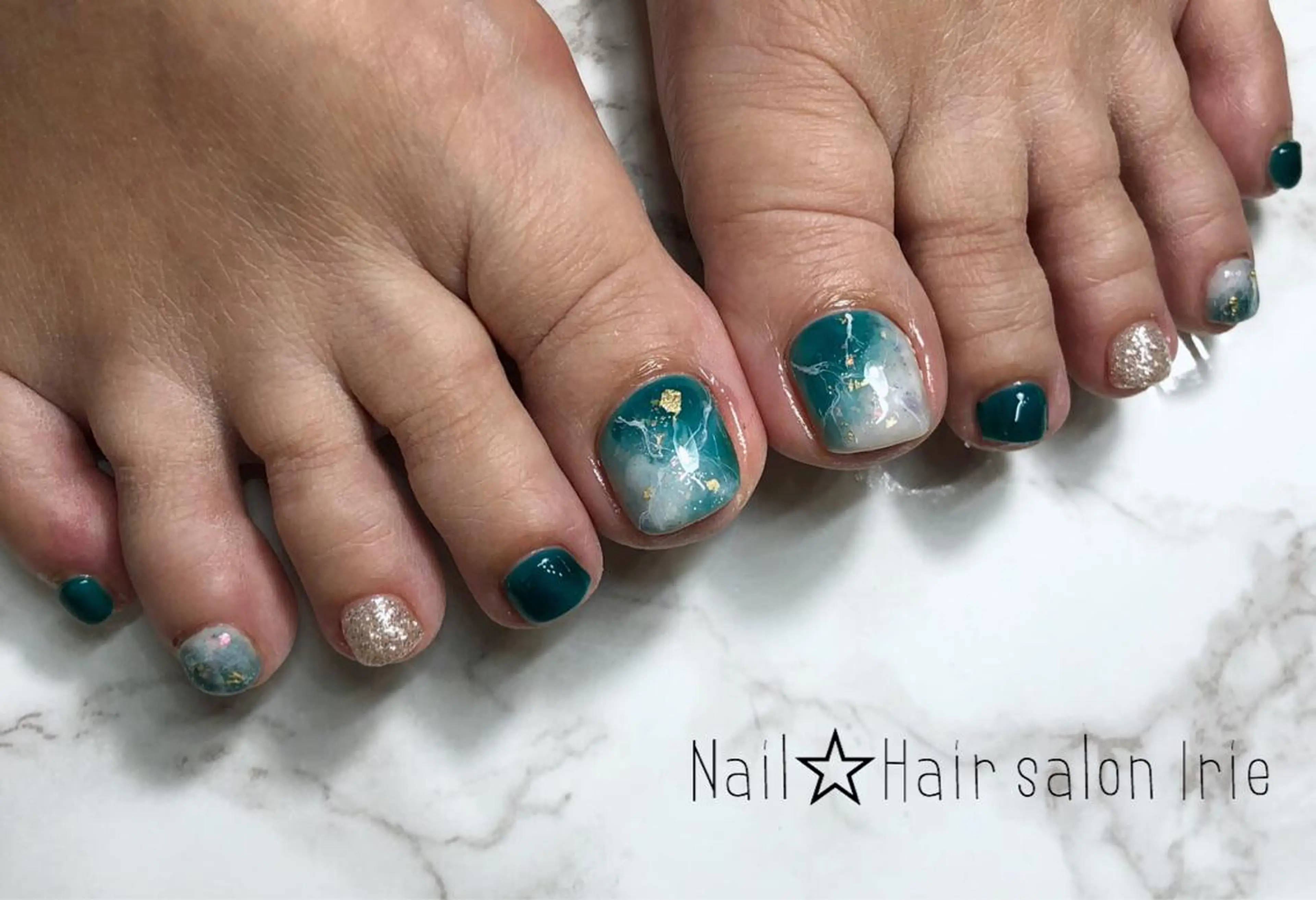 ネイル フットネイル Hair salon Irie所属・與儀 知佳のネイルデザイン