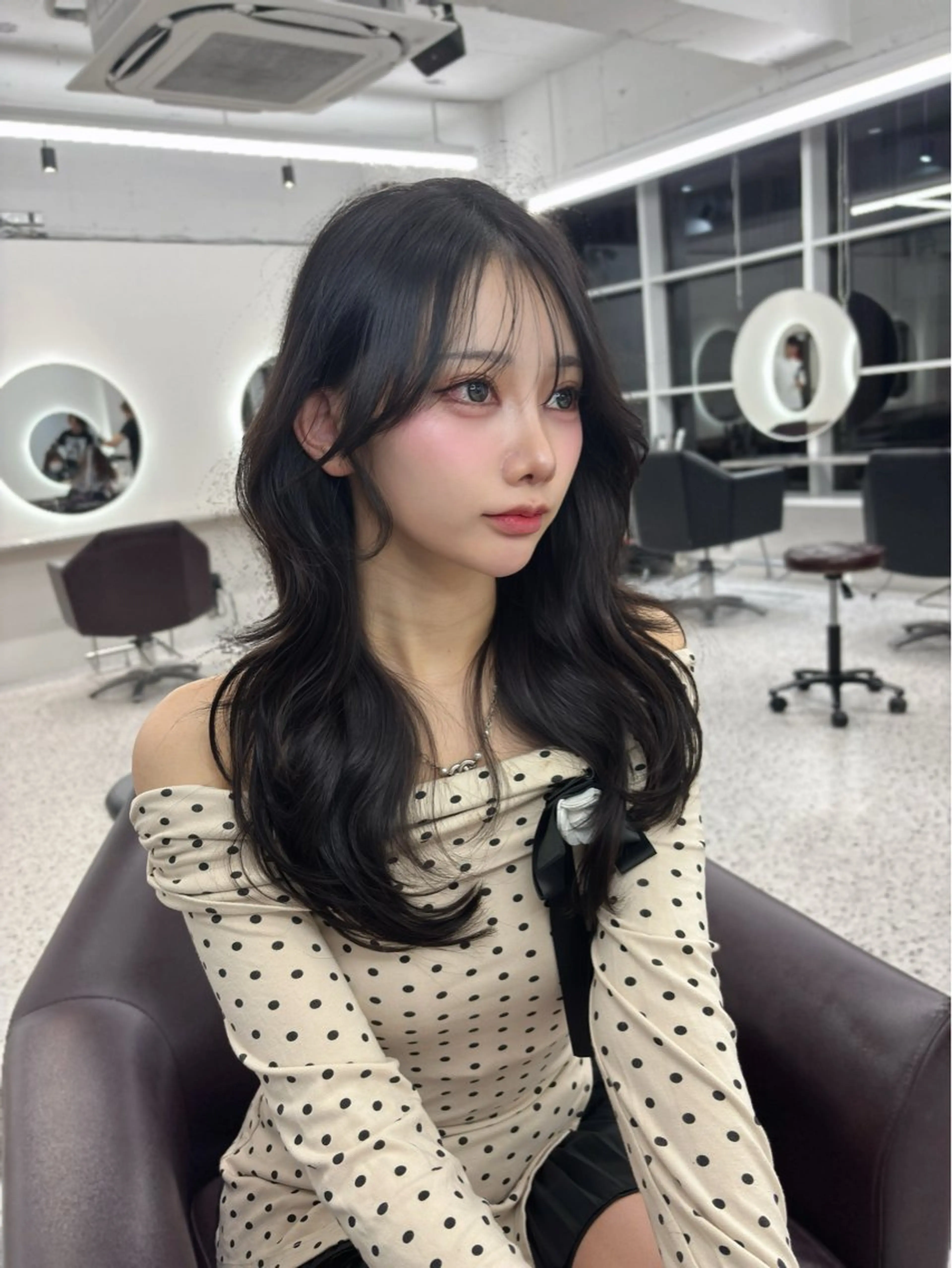 ロング カラー パーマ ヘアアレンジ ダークグレー ダークグレージュ グレージュ くびれヘア カット ヘアカラー トリートメント 🌸グレージュ/ ベージュ🌸yutaのヘアスタイル