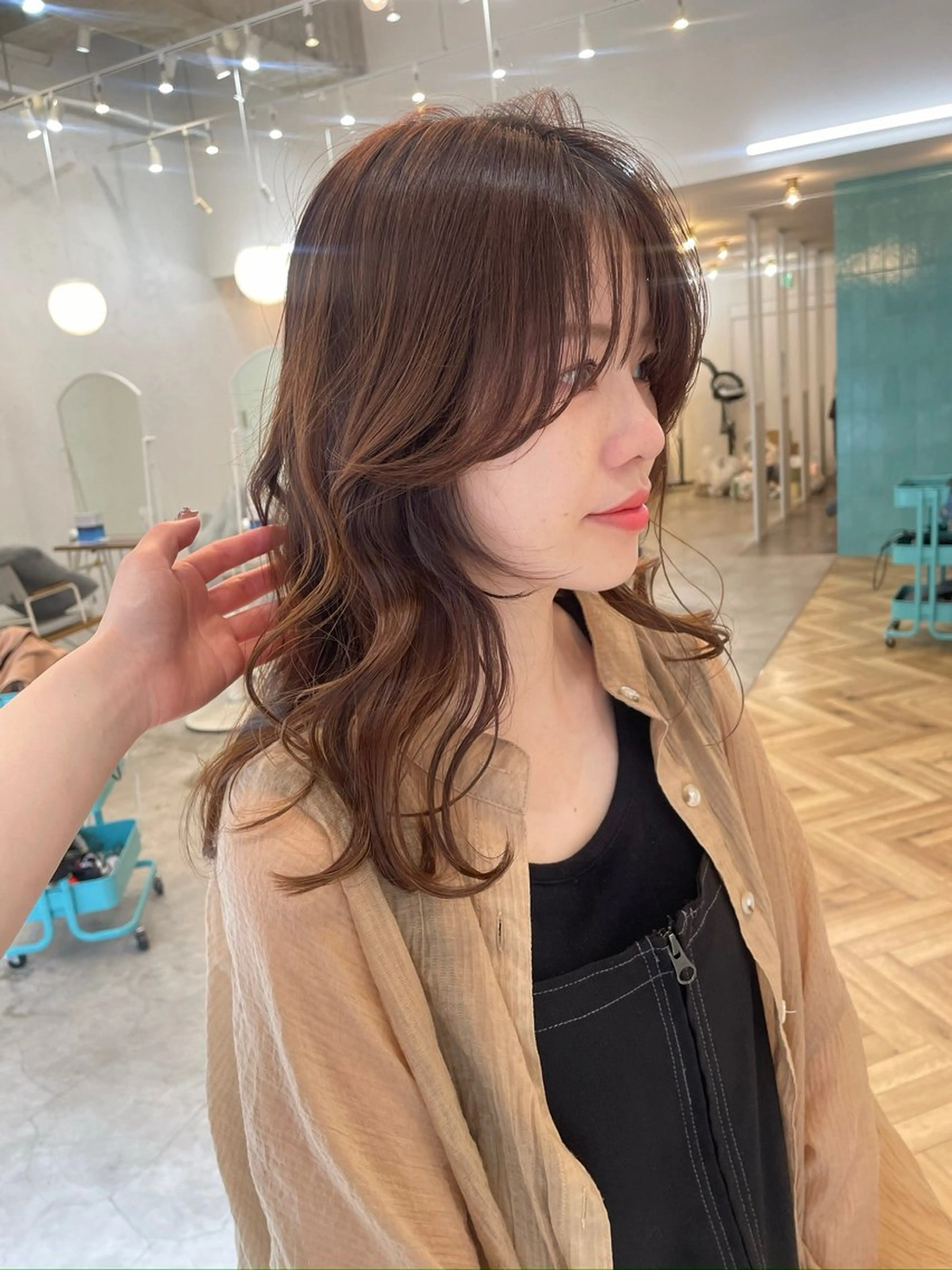 ロング 小顔カット ナカノユウ/本厚木/ レイヤーカットのヘアスタイル